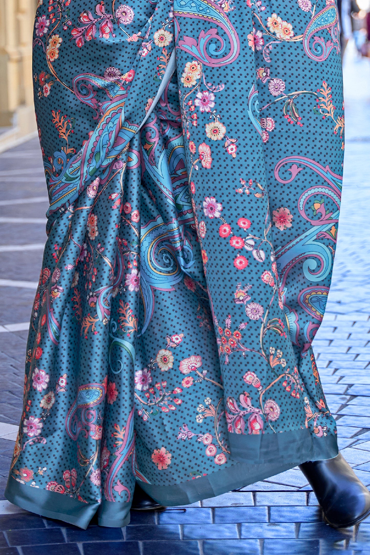 Grey Digital Print Satin Saree-SAR12395_4_SareeButa.com