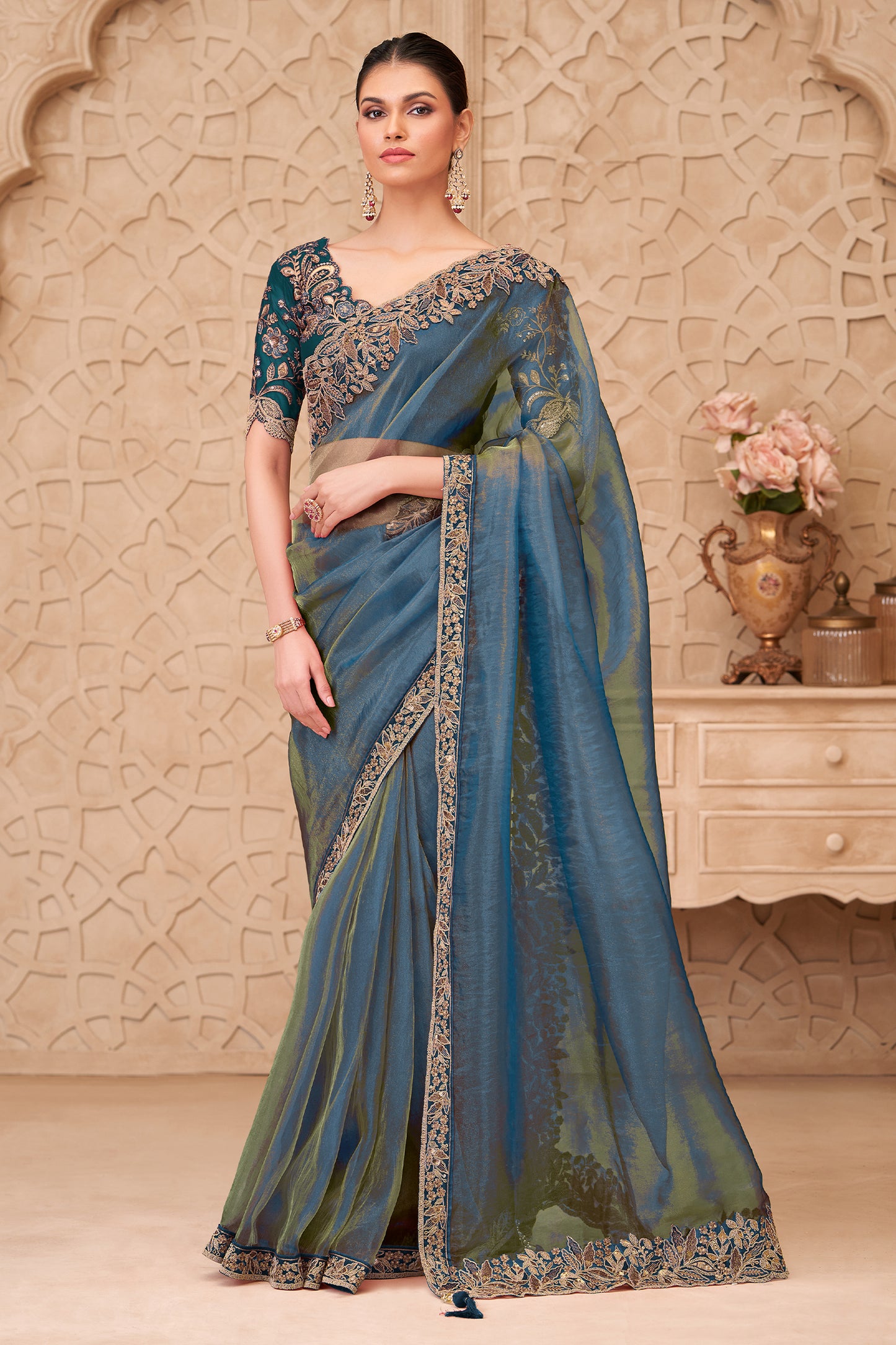 Grey Embroidered Georgette Silk Saree-SAR12477_1_SareeButa.com