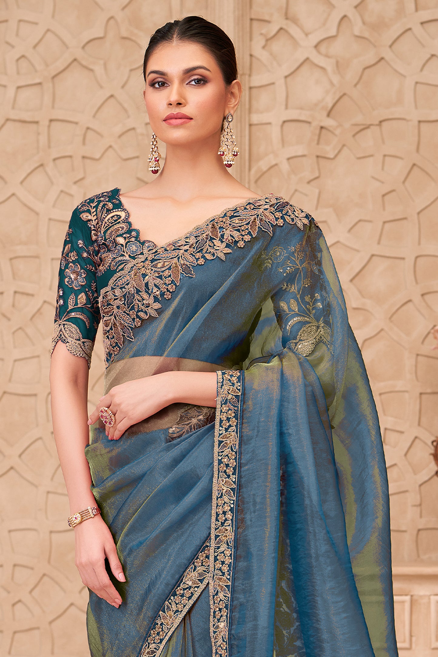 Grey Embroidered Georgette Silk Saree-SAR12477_5_SareeButa.com