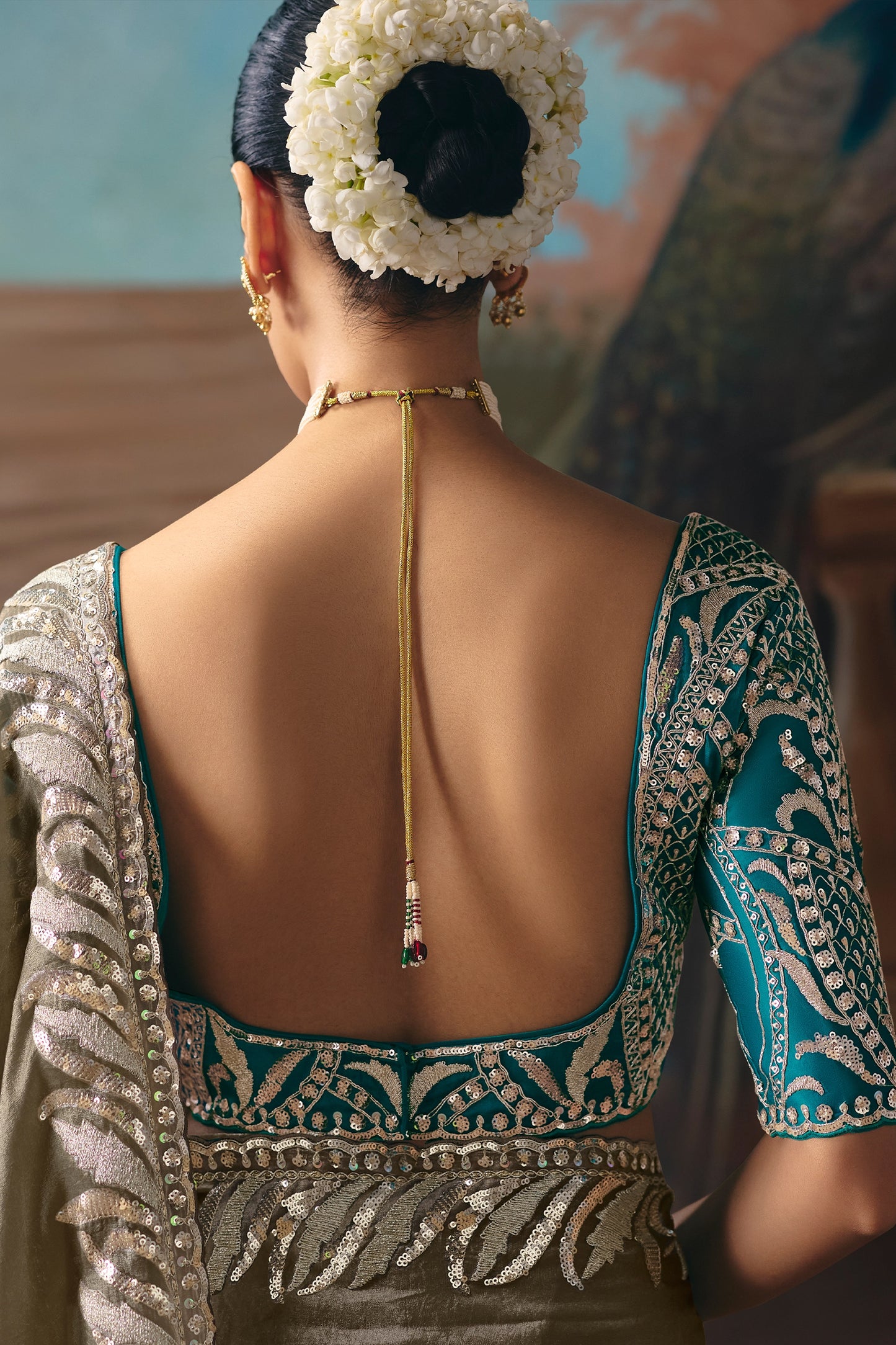 Grey Embroidered Organza Saree-SAR12037_4_SareeButa.com
