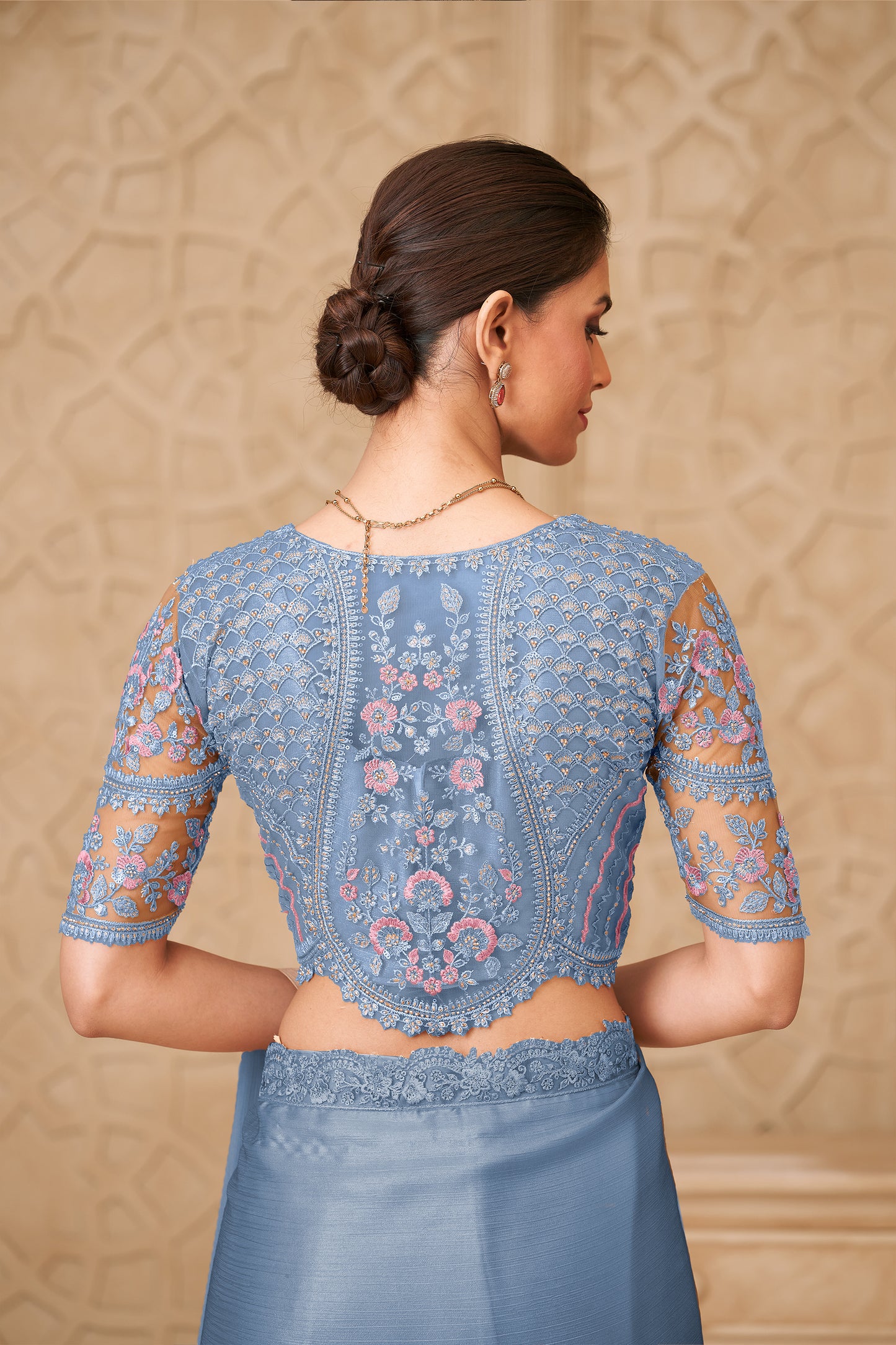 Grey Embroidered Satin Georgette Saree-SAR12468_5_SareeButa.com