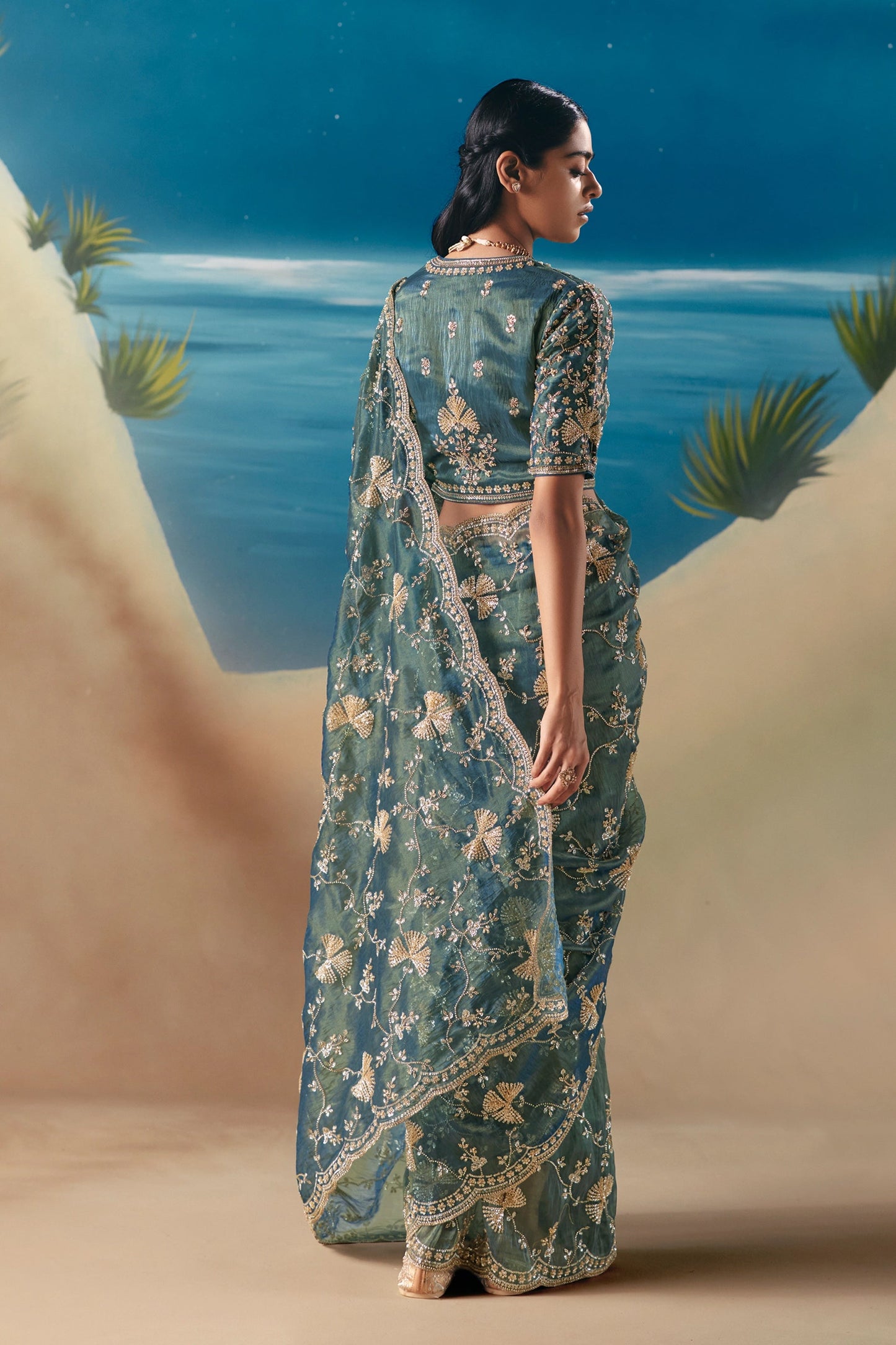 Grey Embroidered Satin Organza Saree-SAR11042_3_SareeButa.com