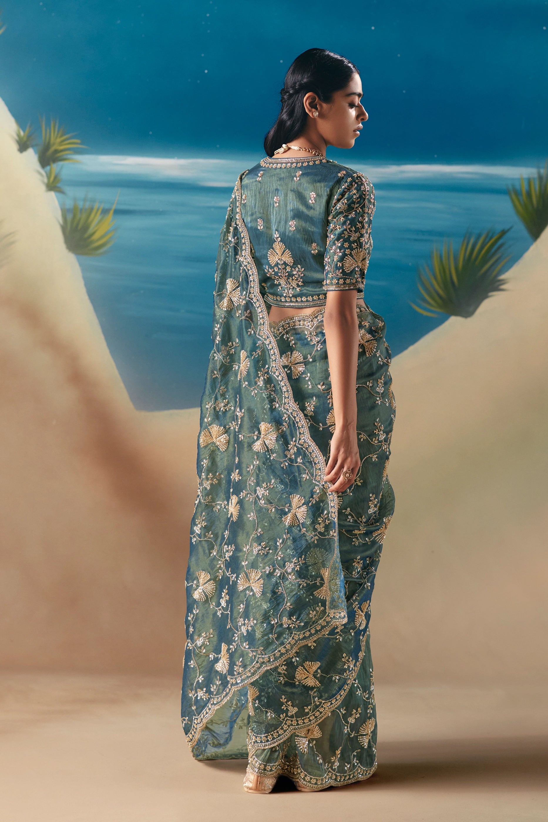 Grey Embroidered Satin Organza Saree-SAR11042_3_SareeButa.com