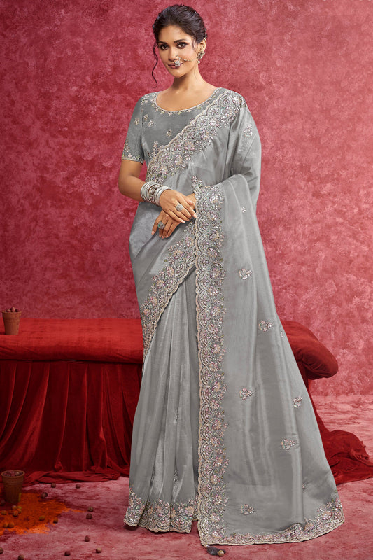 Grey Embroidered Tissue Silk Saree-SAR10278_1_SareeButa.com