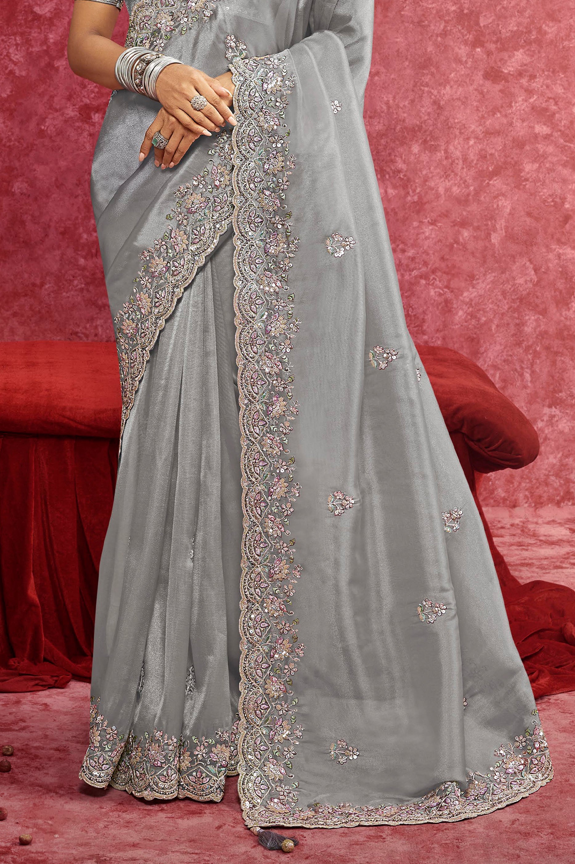 Grey Embroidered Tissue Silk Saree-SAR10278_4_SareeButa.com