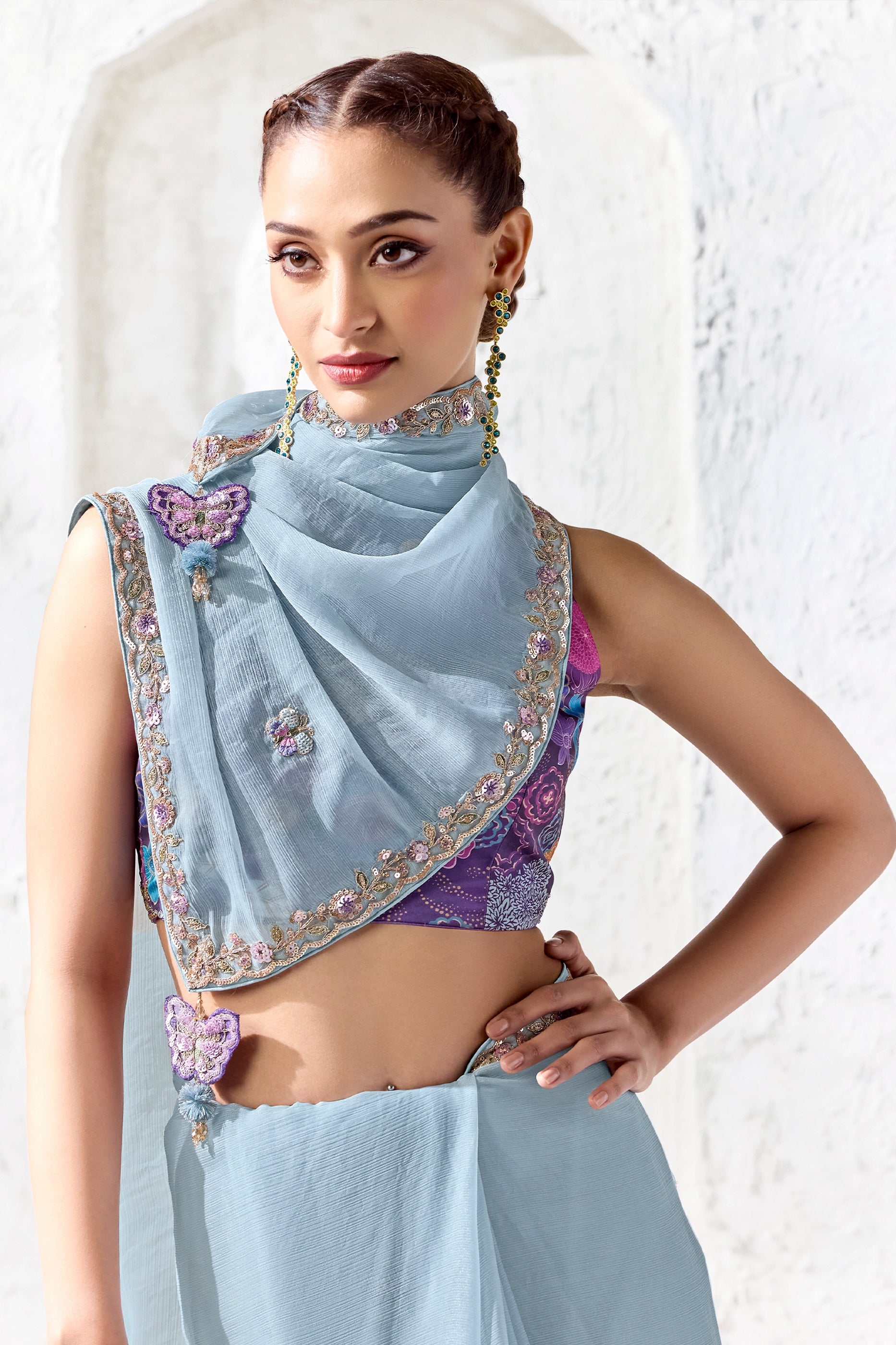 Grey Embroidered Tissue Silk Saree-SAR13145_2_SareeButa.com