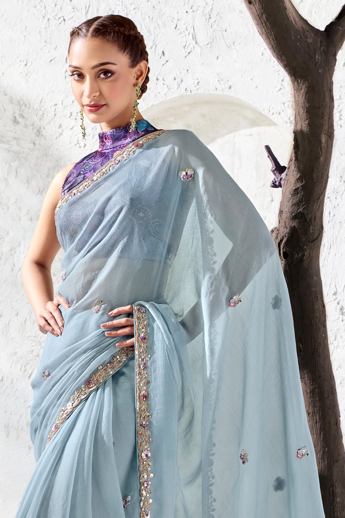 Grey Embroidered Tissue Silk Saree-SAR13145_3_SareeButa.com