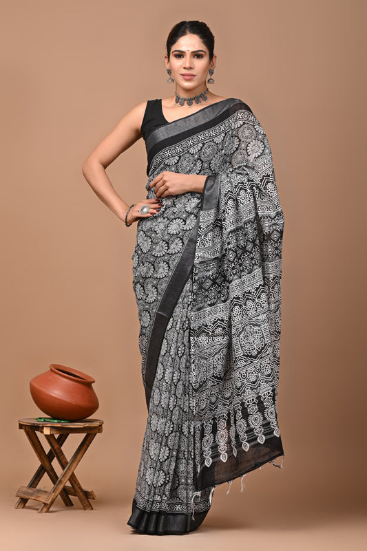 grey-handblock-print-cotton-linen-saree-zb132585_1_SareeButa.com