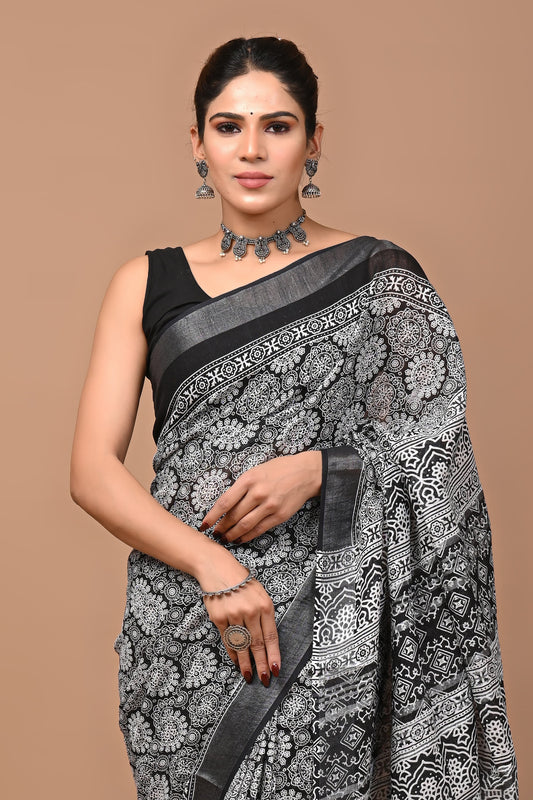 grey-handblock-print-cotton-linen-saree-zb132585_2_SareeButa.com