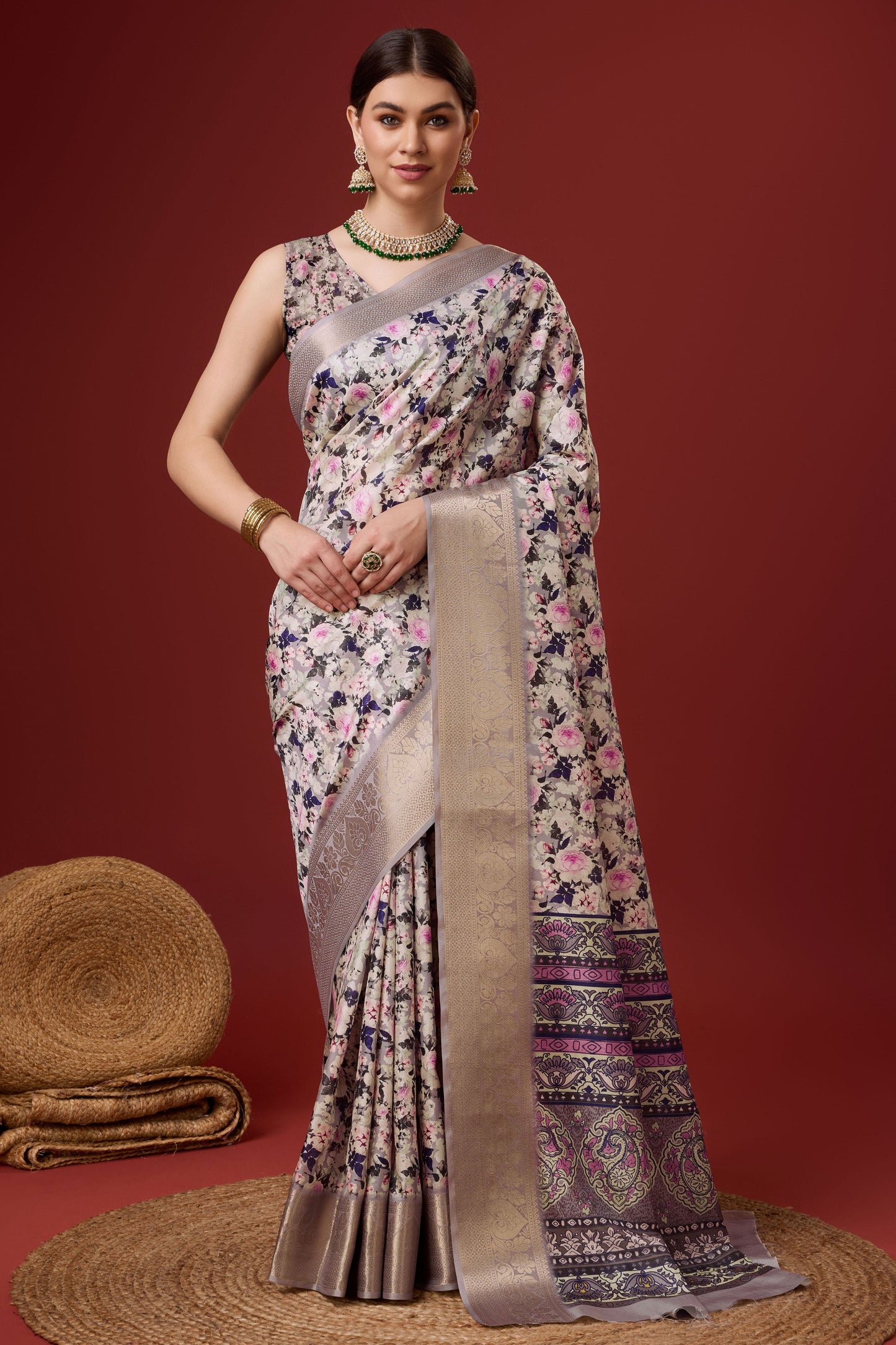 grey-printed-cotton-silk-saree-zb131905_1_SareeButa.com