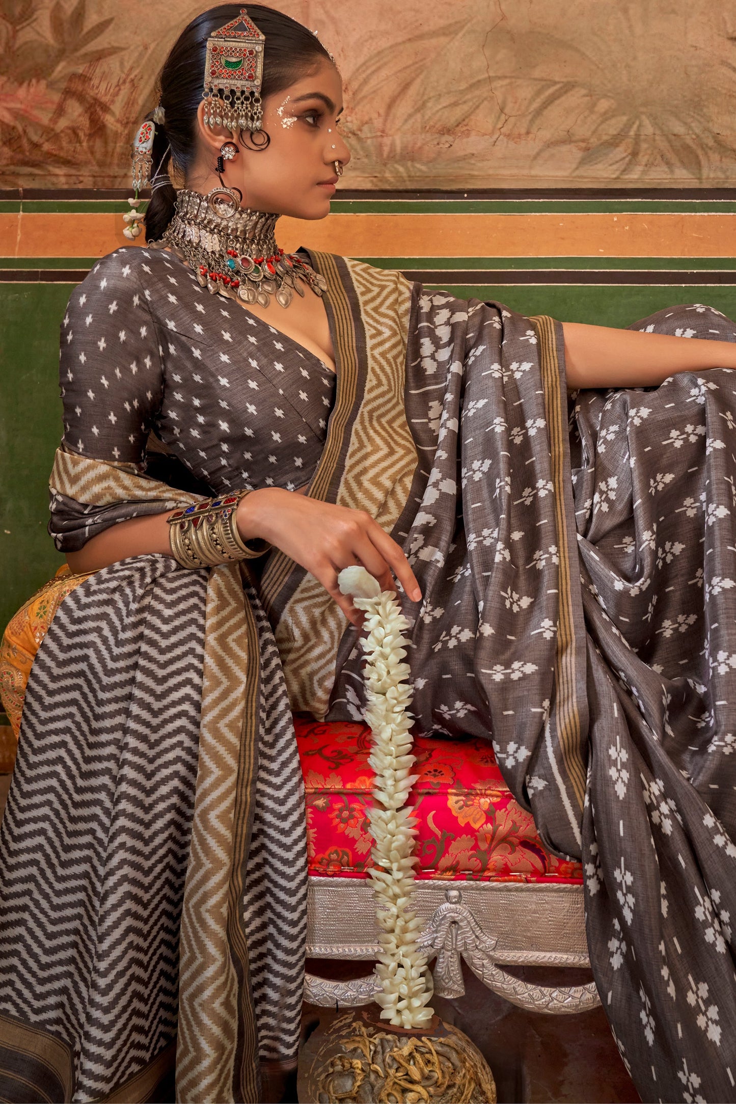 Grey Printed Silk Saree-ZB133425_3_SareeButa.com