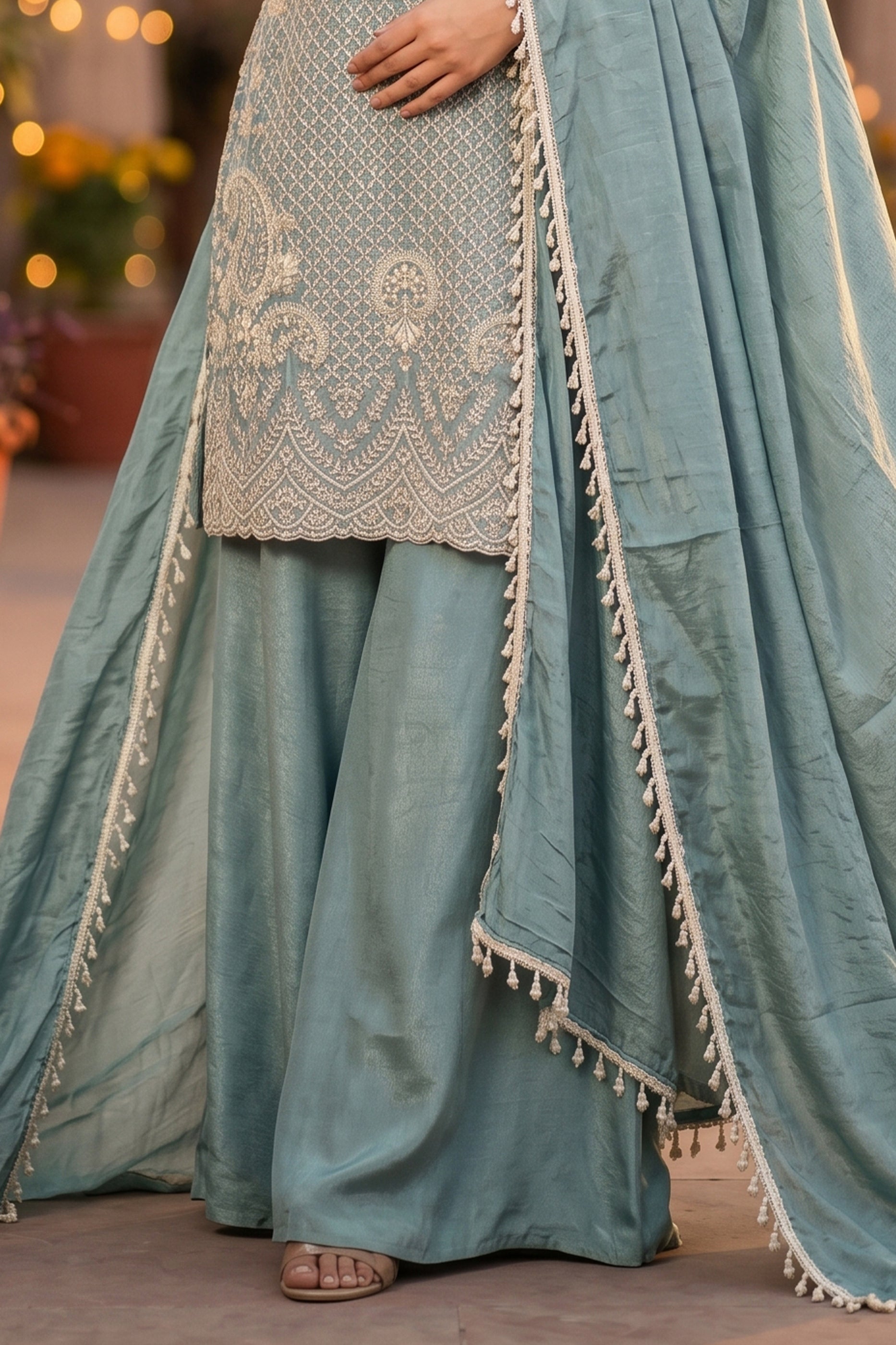 Grey Readymade Bead Work Chinon Suit-SAR12996_6_SareeButa.com