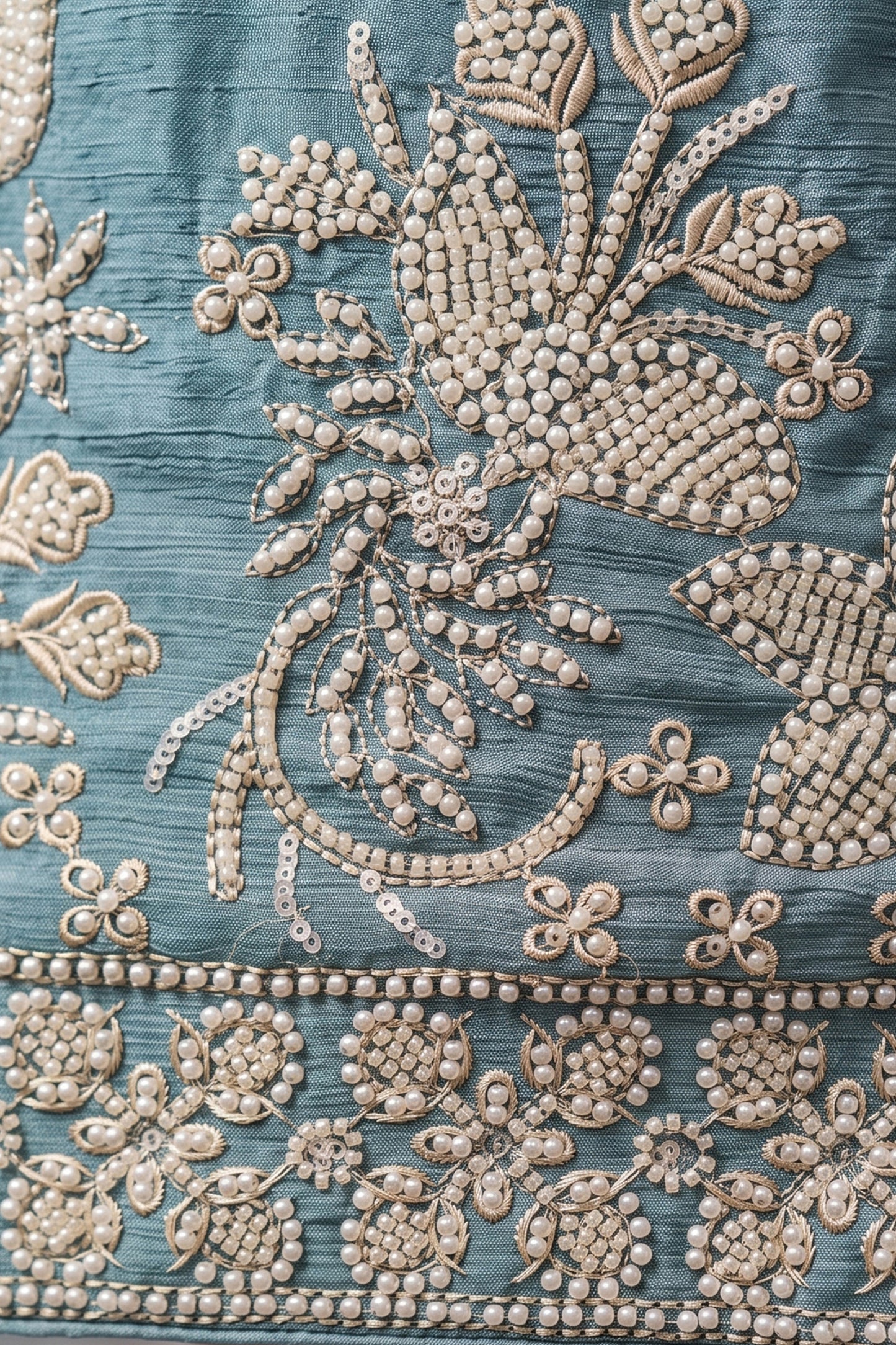 Grey Readymade Bead Work Chinon Suit-SAR13041_5_SareeButa.com