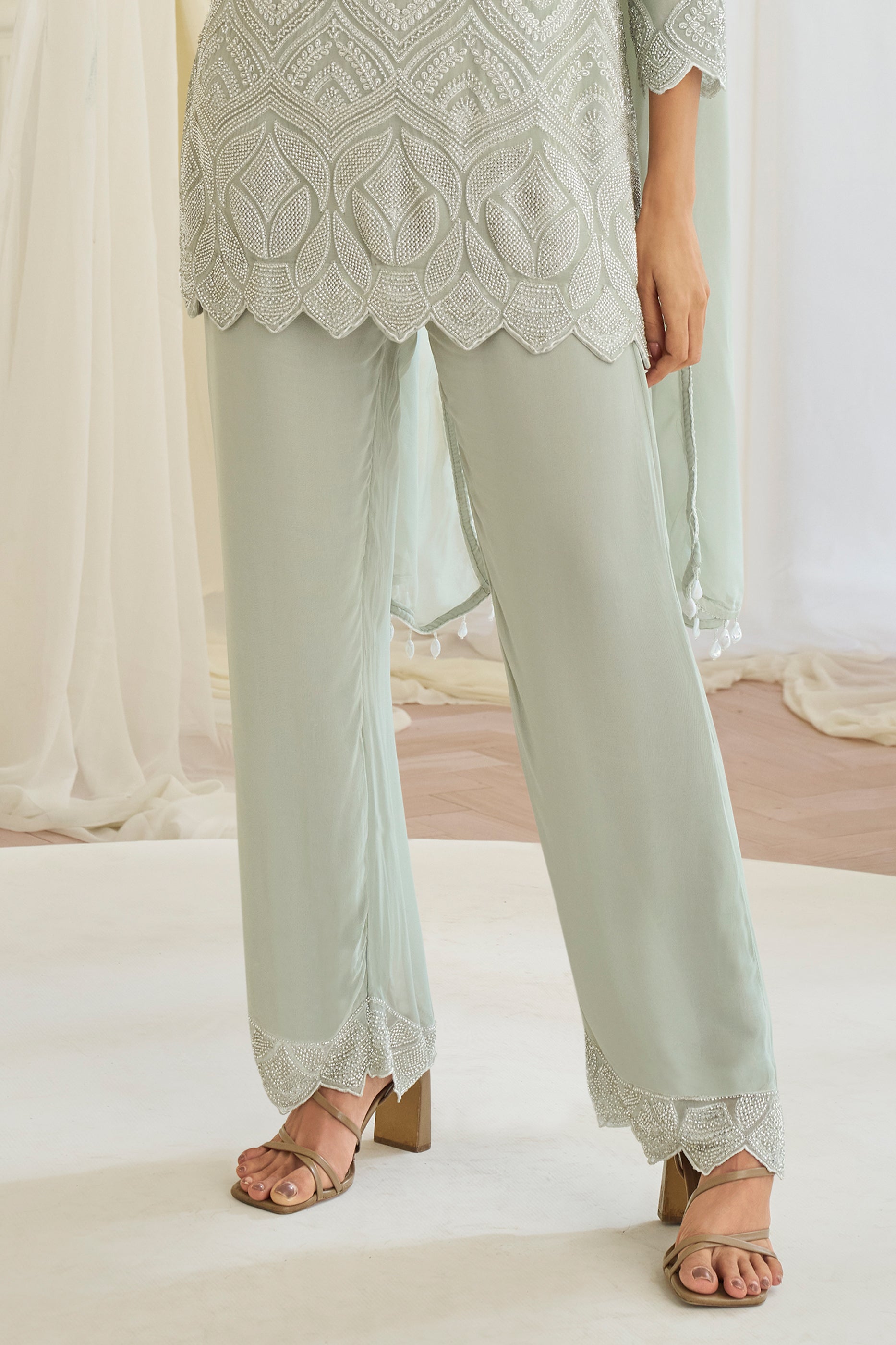 Grey Readymade Bead Work Georgette Suit-SAR11527_4_SareeButa.com