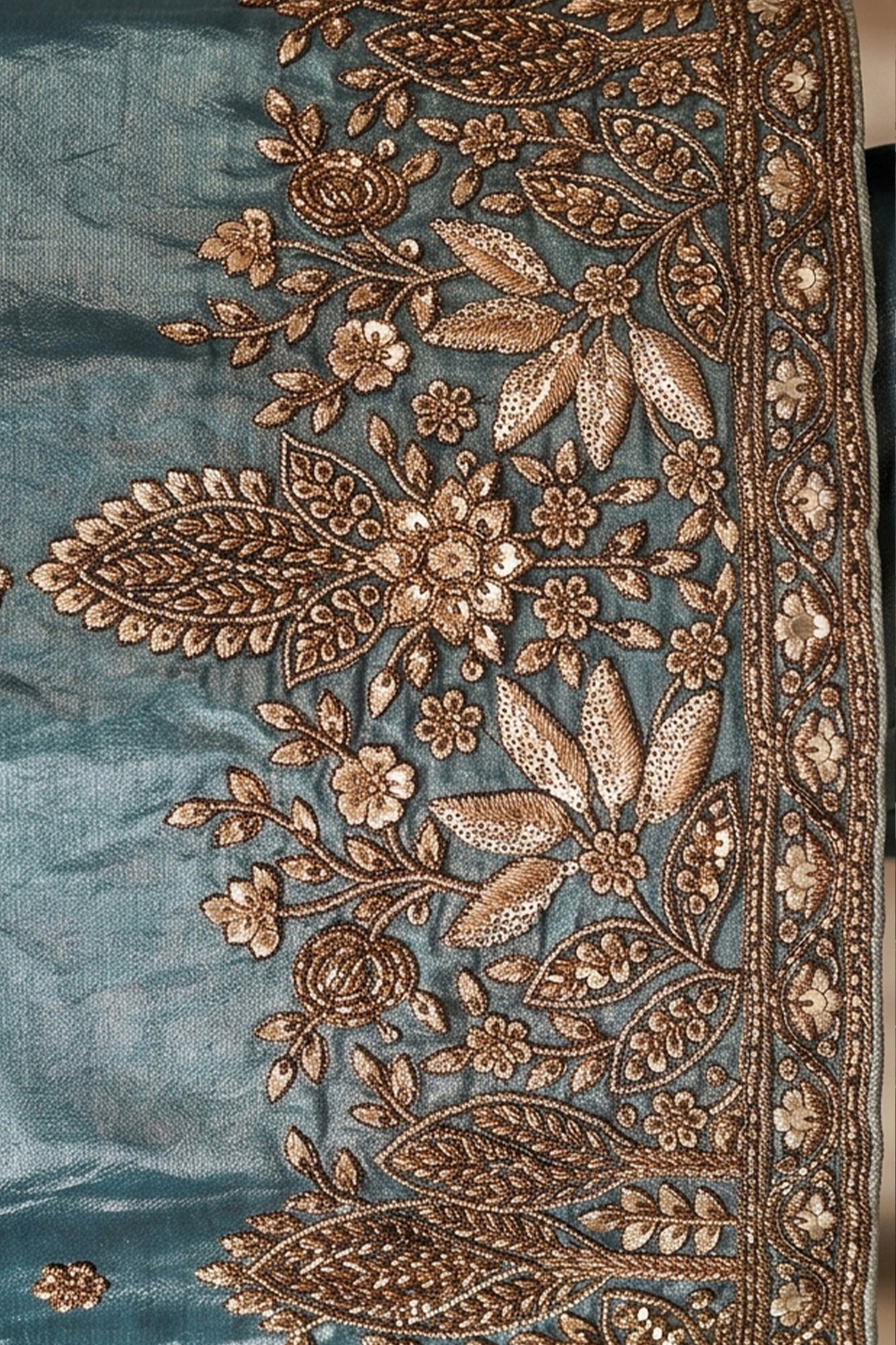 Grey Readymade Embroidered Palazzo Suit-SAR12805_3_SareeButa.com
