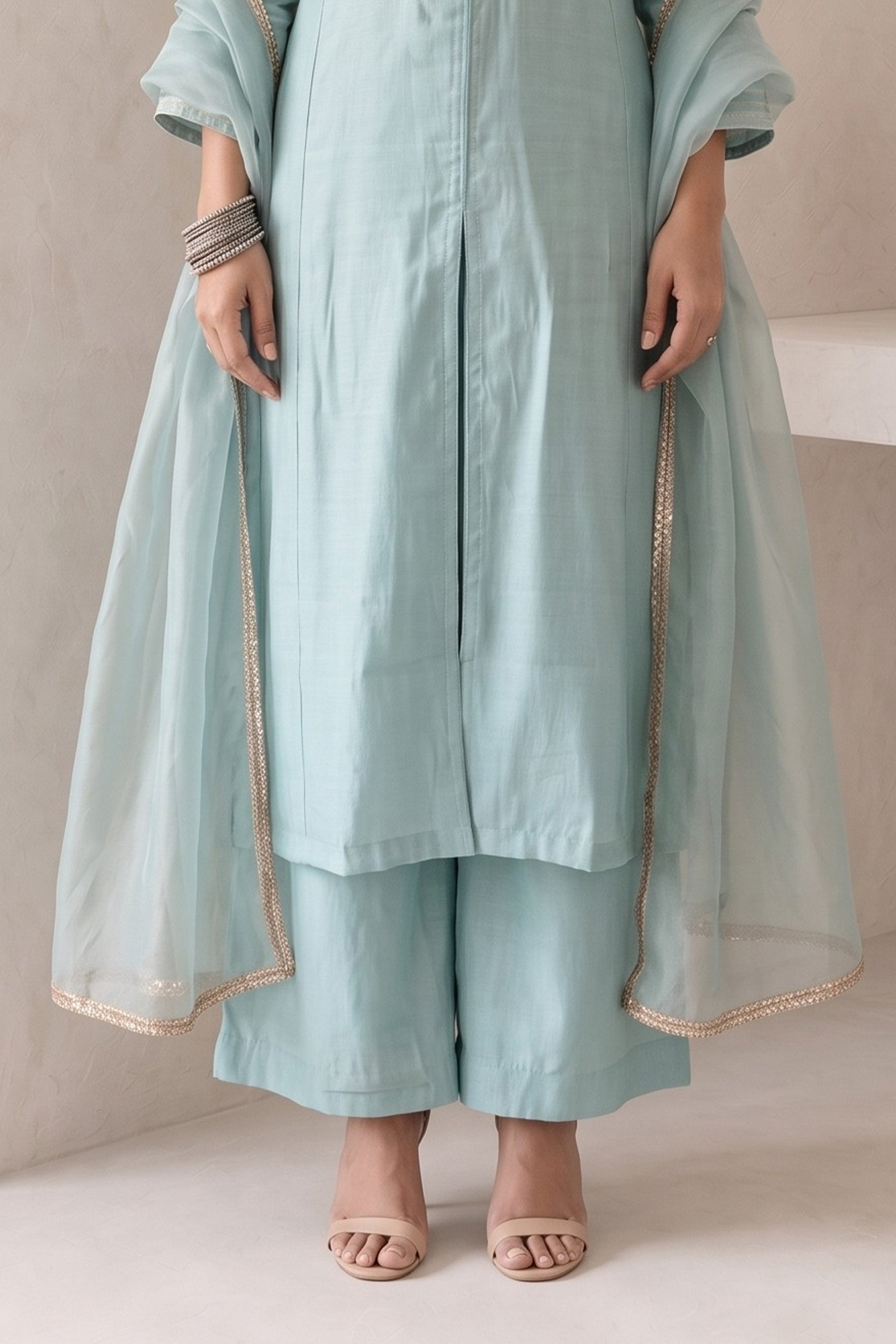 Grey Readymade Embroidered Palazzo Suit-SAR13050_6_SareeButa.com