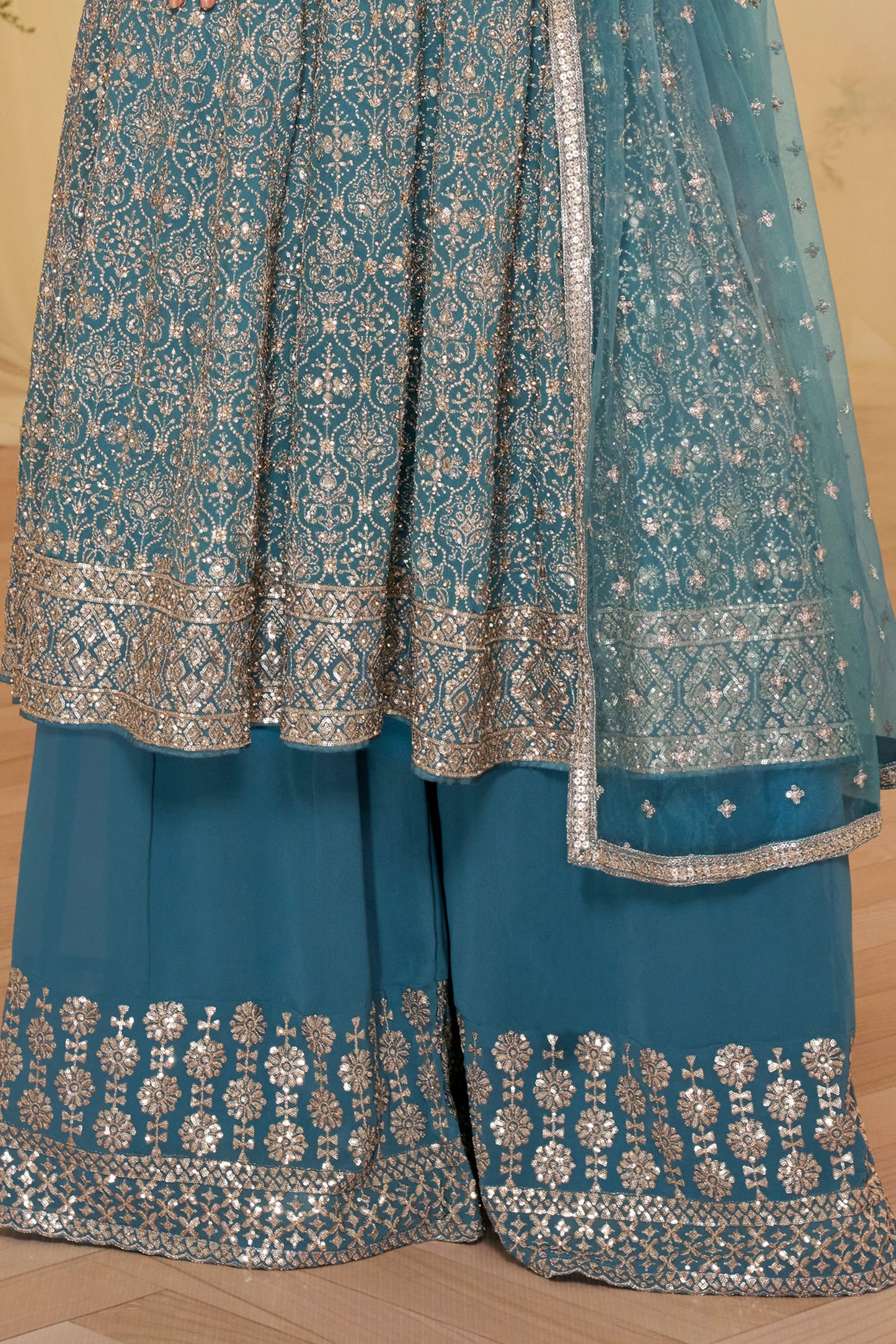 Grey Readymade Georgette Anarkali Suit-SAR11973_5_SareeButa.com