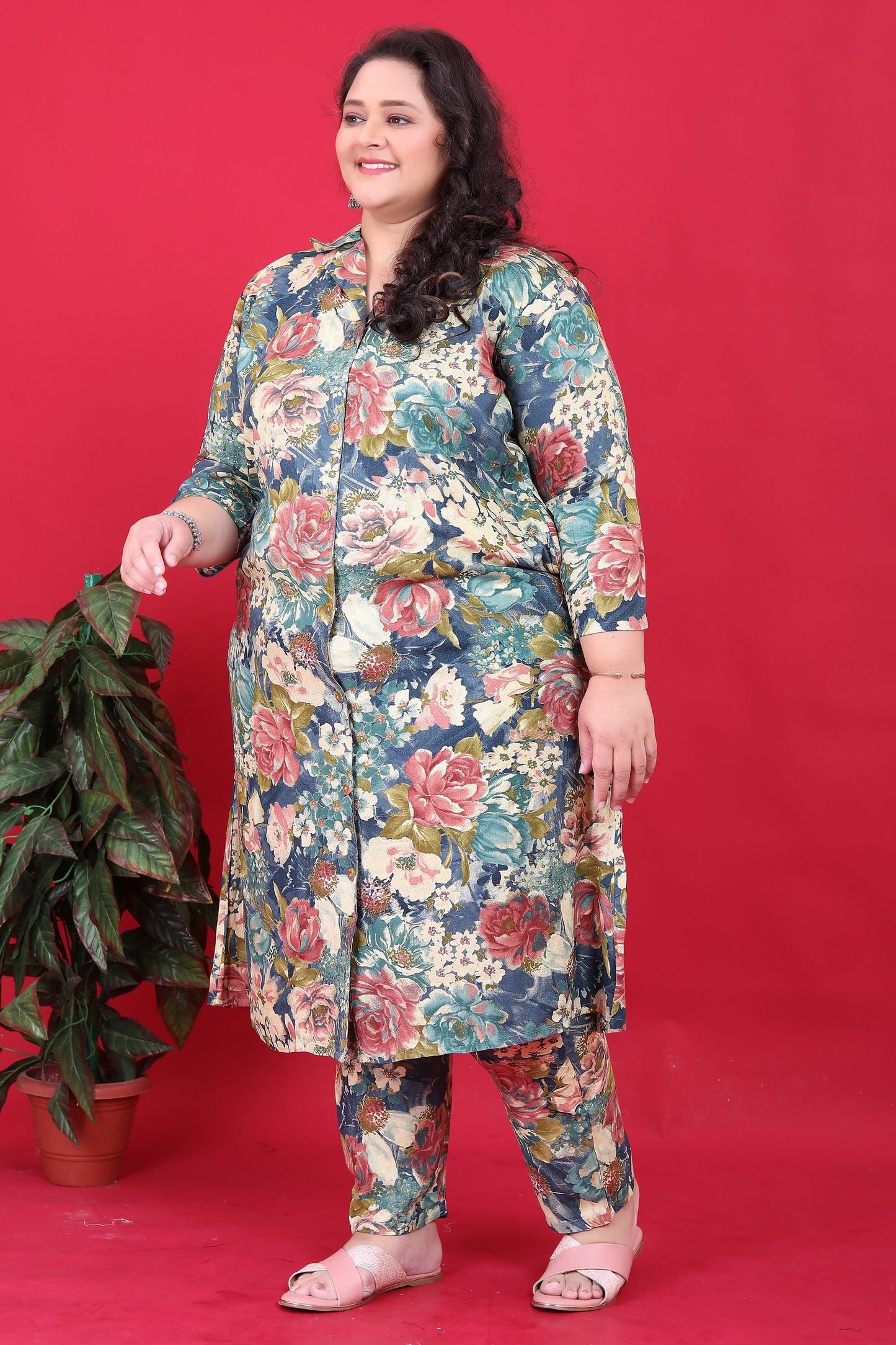 Grey Readymade Rayon Co Ord Set-SAR11775_4_SareeButa.com