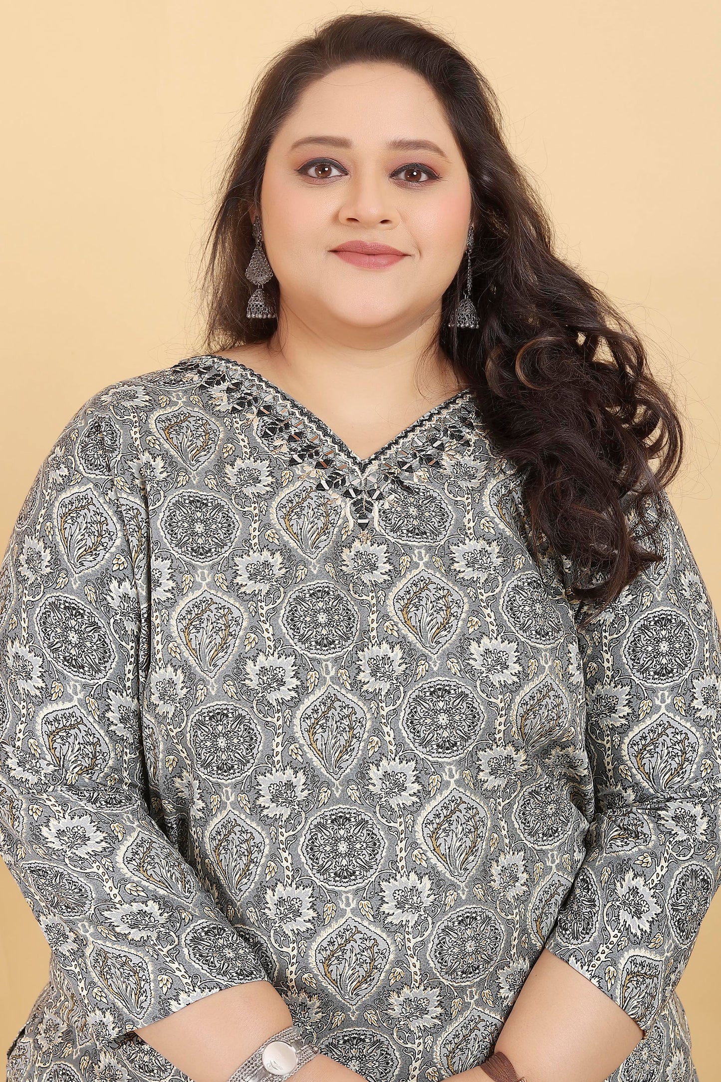 Grey Readymade Rayon Suit-SAR11760_2_SareeButa.com