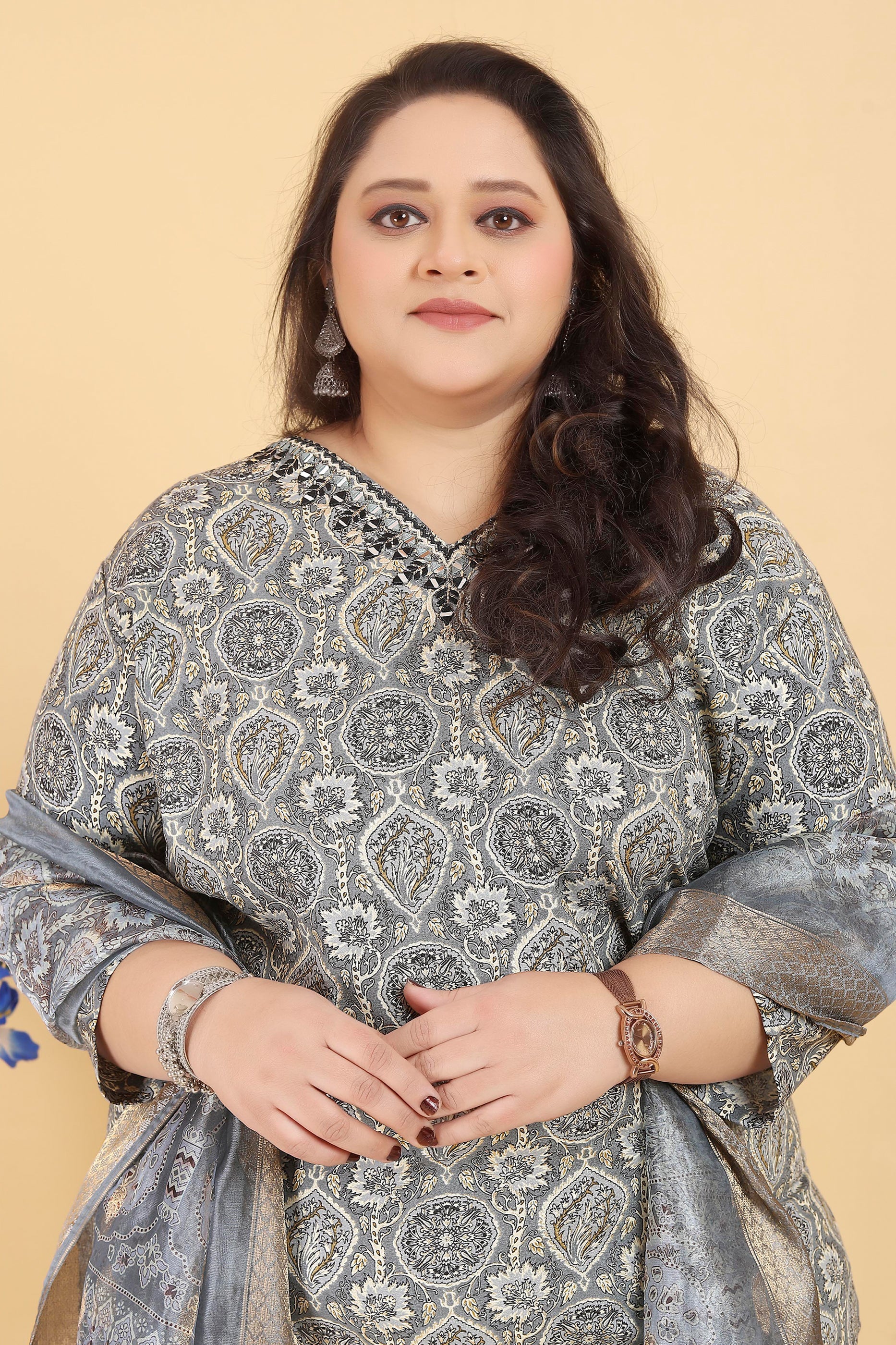 Grey Readymade Rayon Suit-SAR11760_3_SareeButa.com