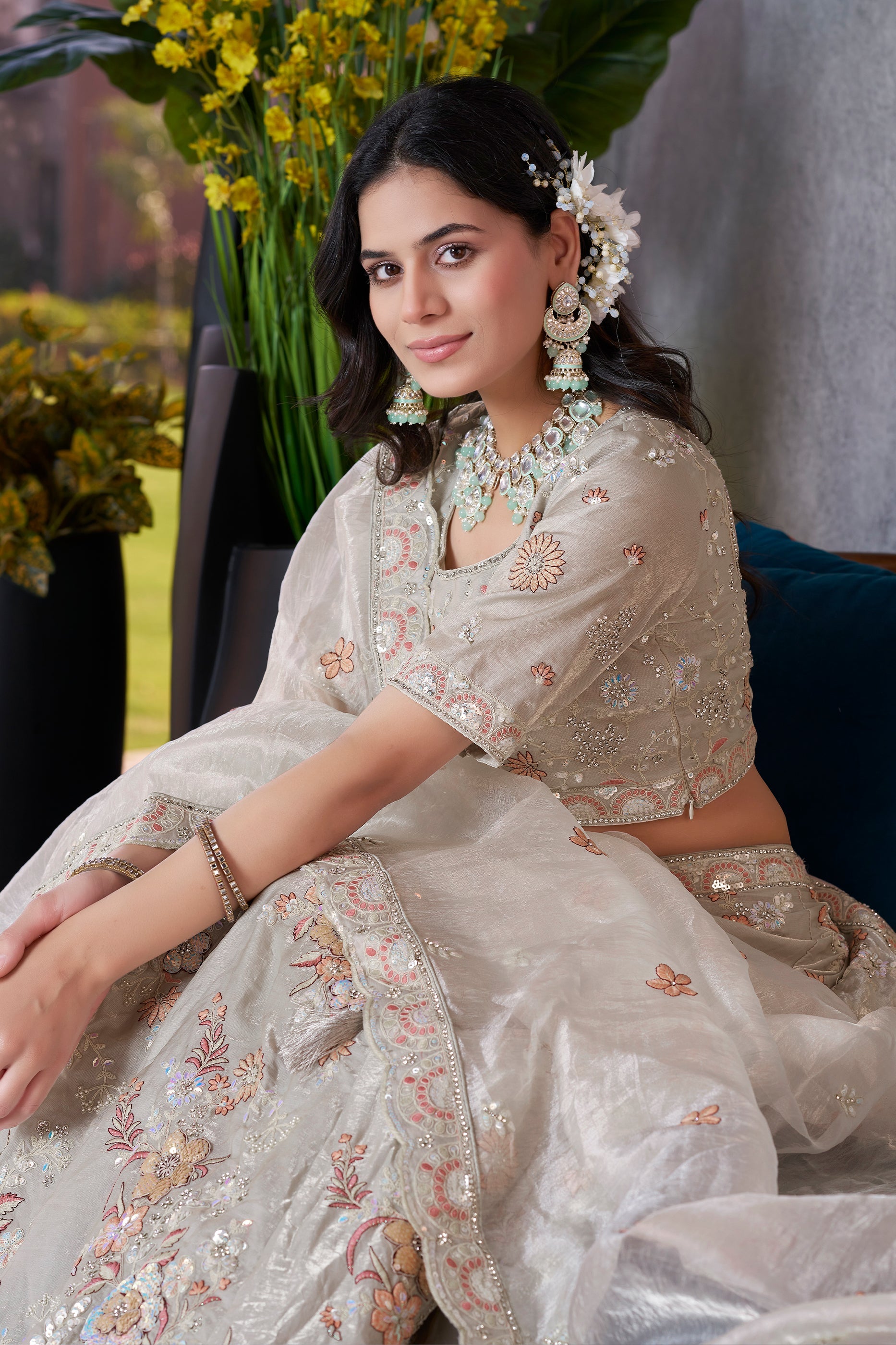 Grey Semi-Stitched Embroidered Silk Lehenga-SAR10721_3_SareeButa.com