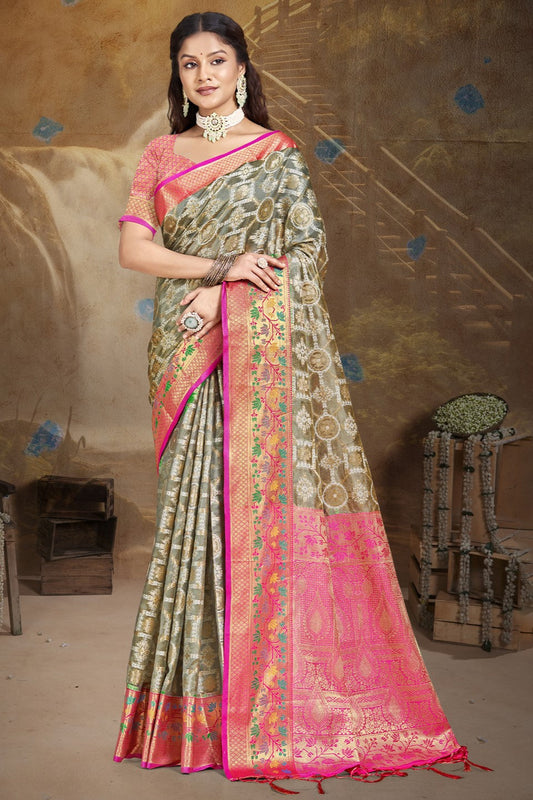 Grey Silk Saree-ZB132953_1_SareeButa.com