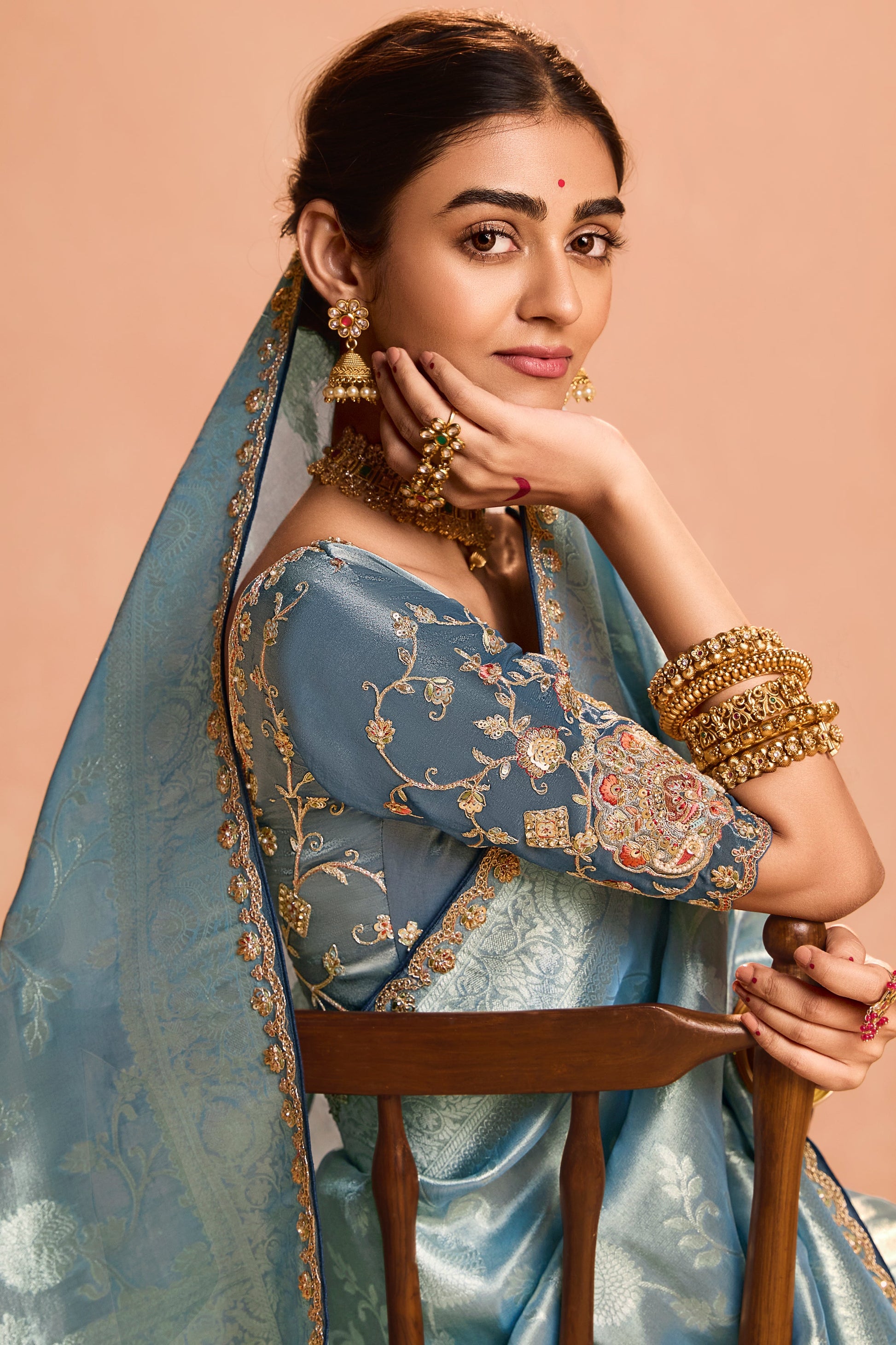 Grey Tissue Silk Saree with Zari Work-ZB133867_4_SareeButa.com