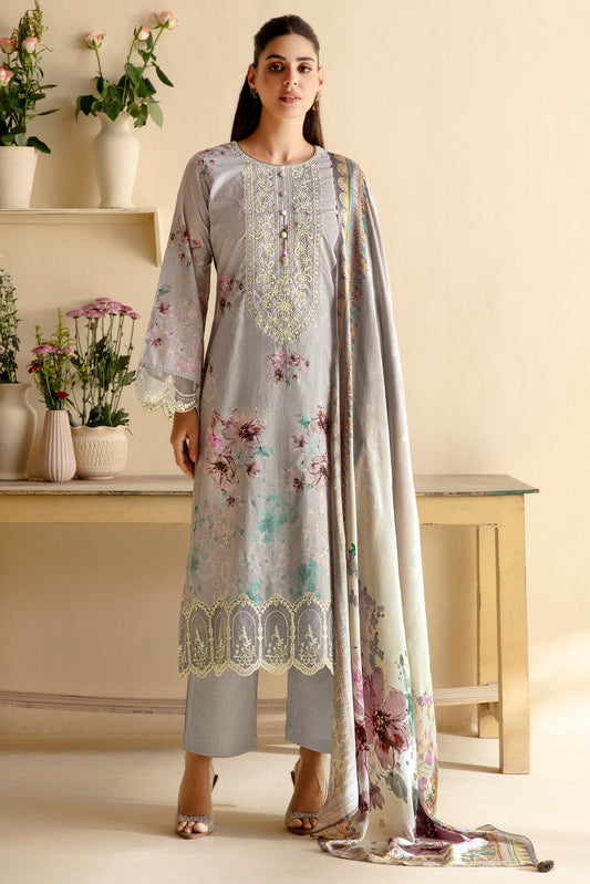 Grey Unstitched Cotton Suit-SS400_1_SareeButa.com