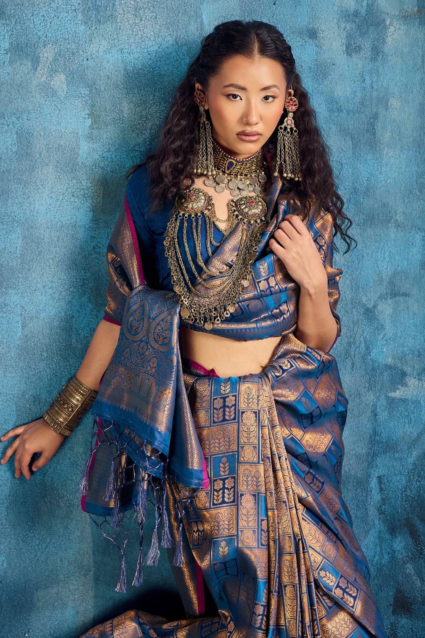 Grey Woven Silk Saree-SAR12377_2_SareeButa.com
