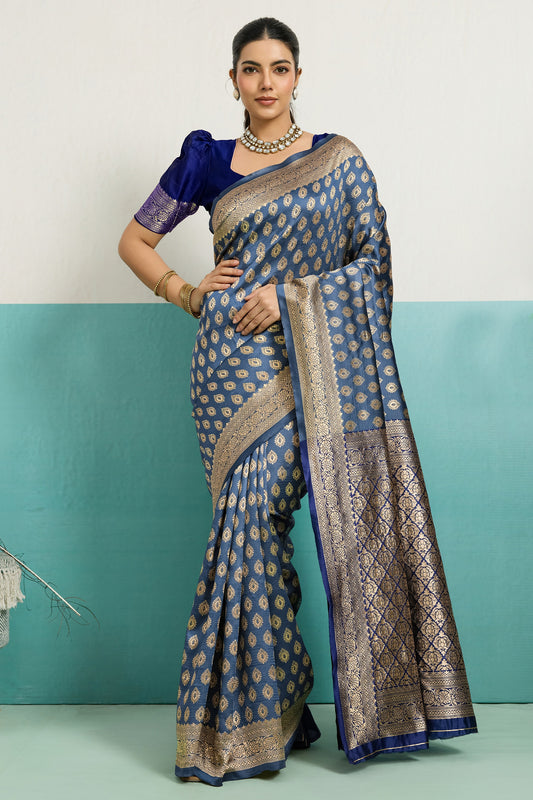 Grey Woven Silk Saree-SAR12511_1_SareeButa.com