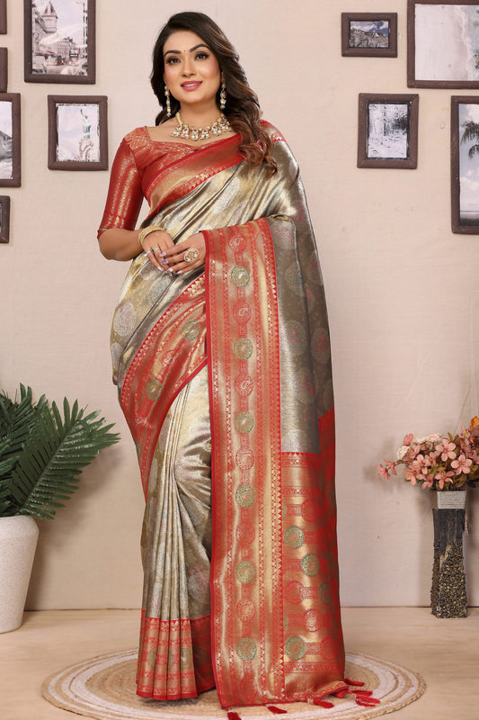 Grey Woven Tissue Silk Paithani Saree-ZB134828_1_SareeButa.com