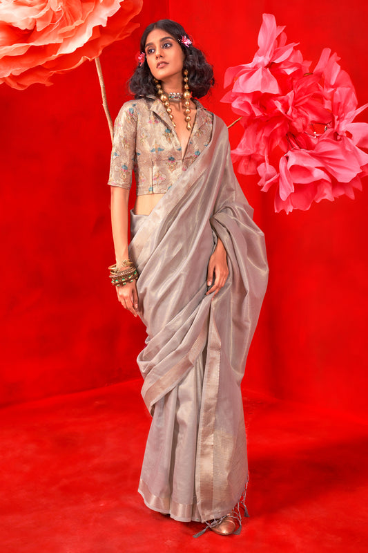 Grey Woven Tissue Silk Saree-SAR12401_1_SareeButa.com