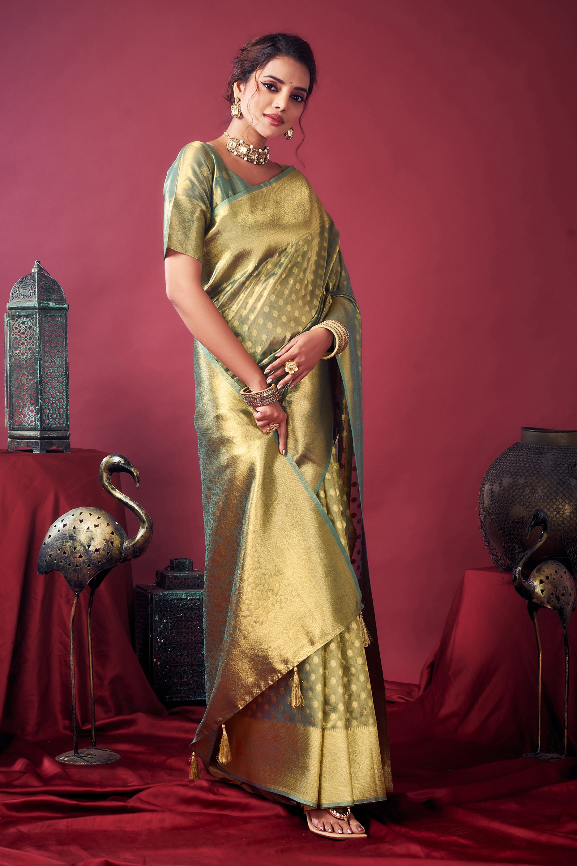 Grey Woven Tissue Silk Saree-SAR12611_3_SareeButa.com