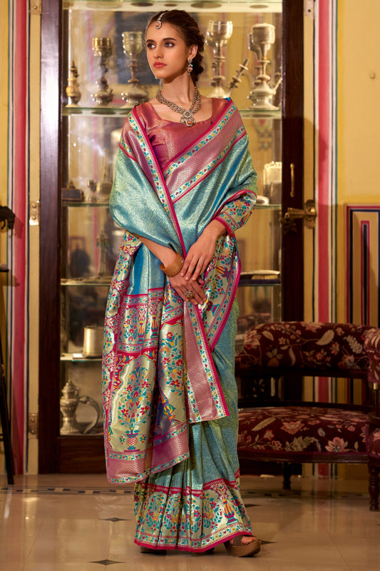 Grey Woven Tissue Silk Saree-ZB134739_1_SareeButa.com