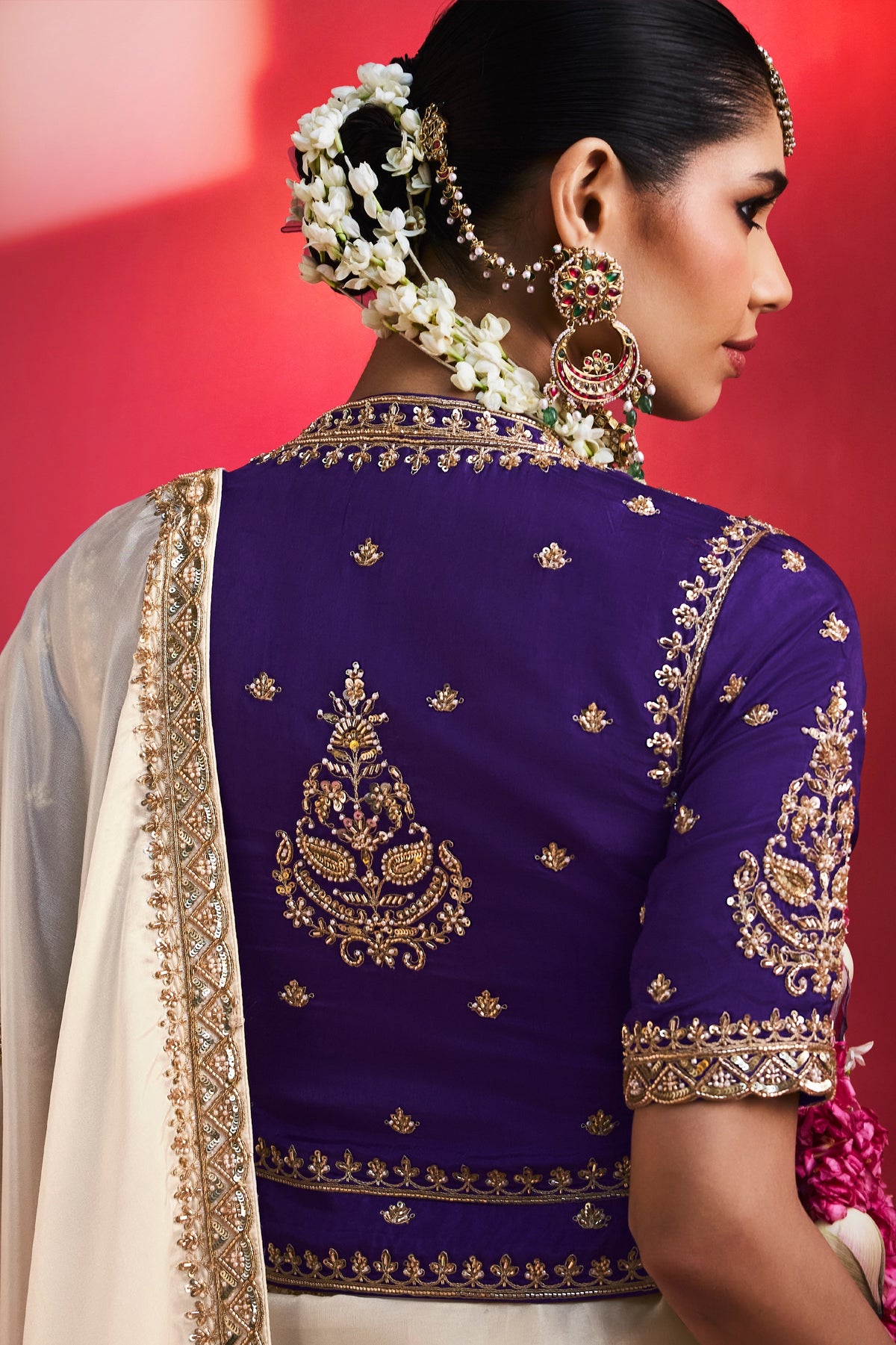 Ivory Embroidered Natural Silk Saree-SAR13300_3_SareeButa.com