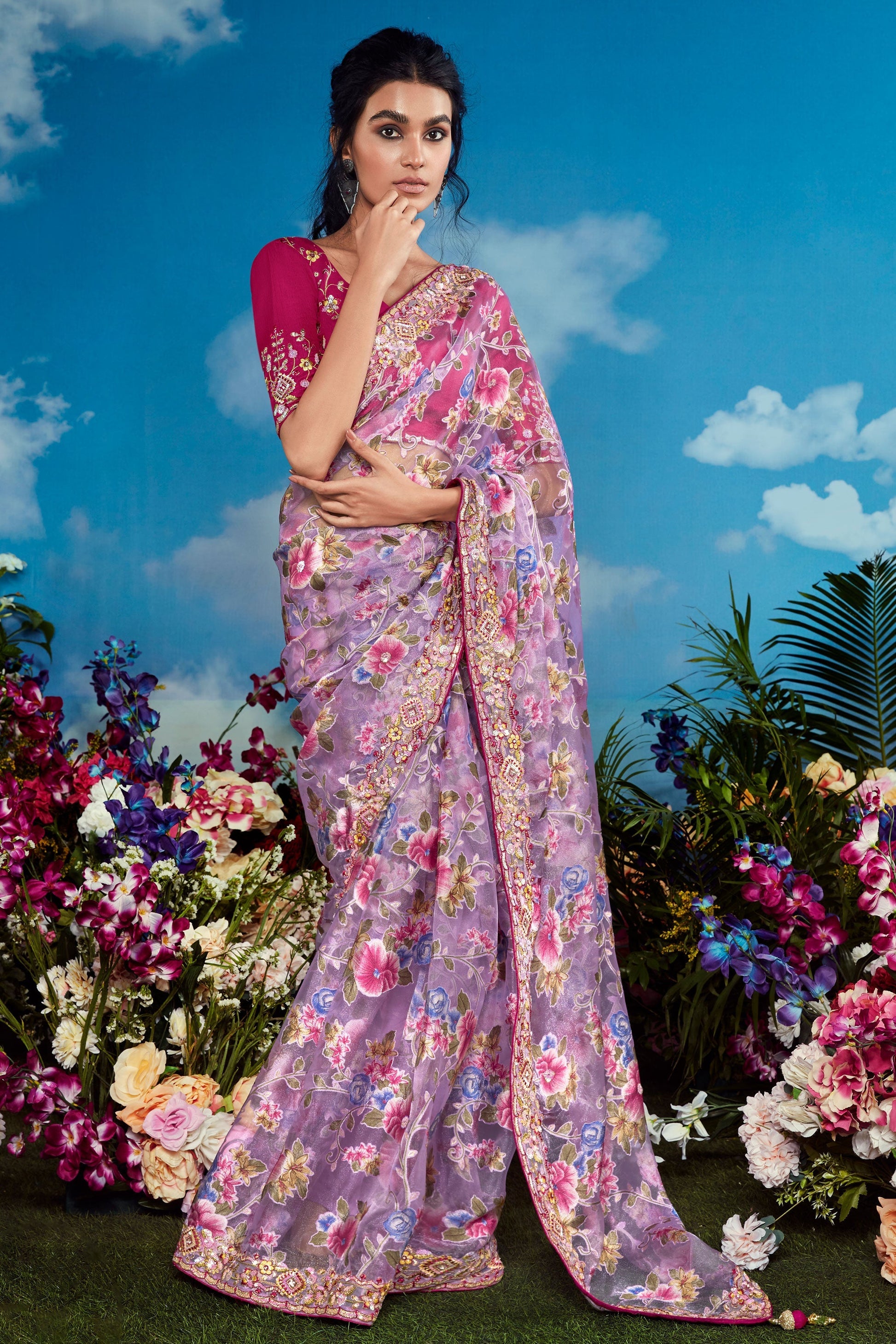 Lavender Organza Brasso Saree-ZB132887_1_SareeButa.com