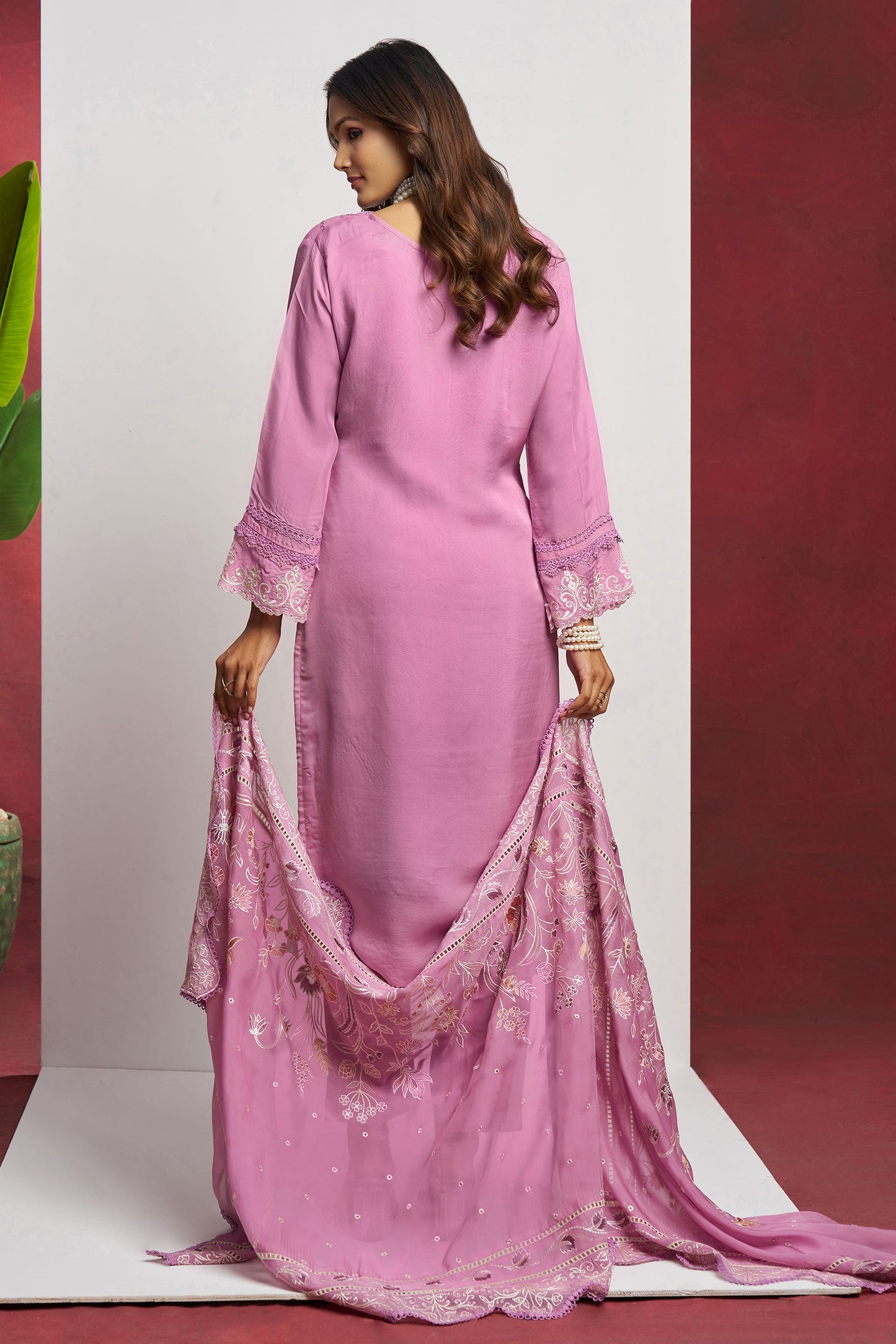 Lavender Unstitched Embroidered Organza Salwar Suit-SS180_3_SareeButa.com