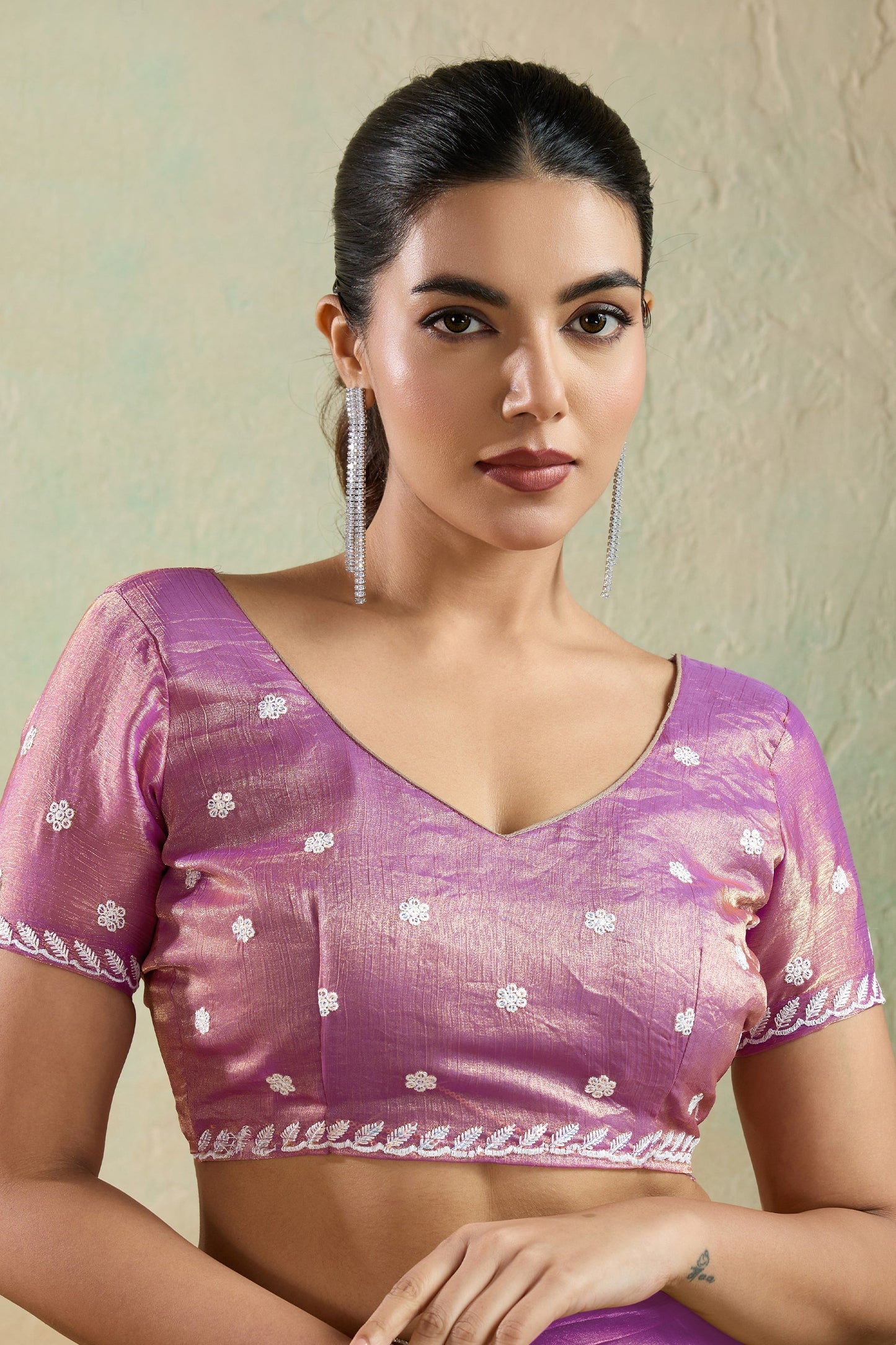 Lavender Embroidered Chiffon Saree-SAR10420_2_SareeButa.com