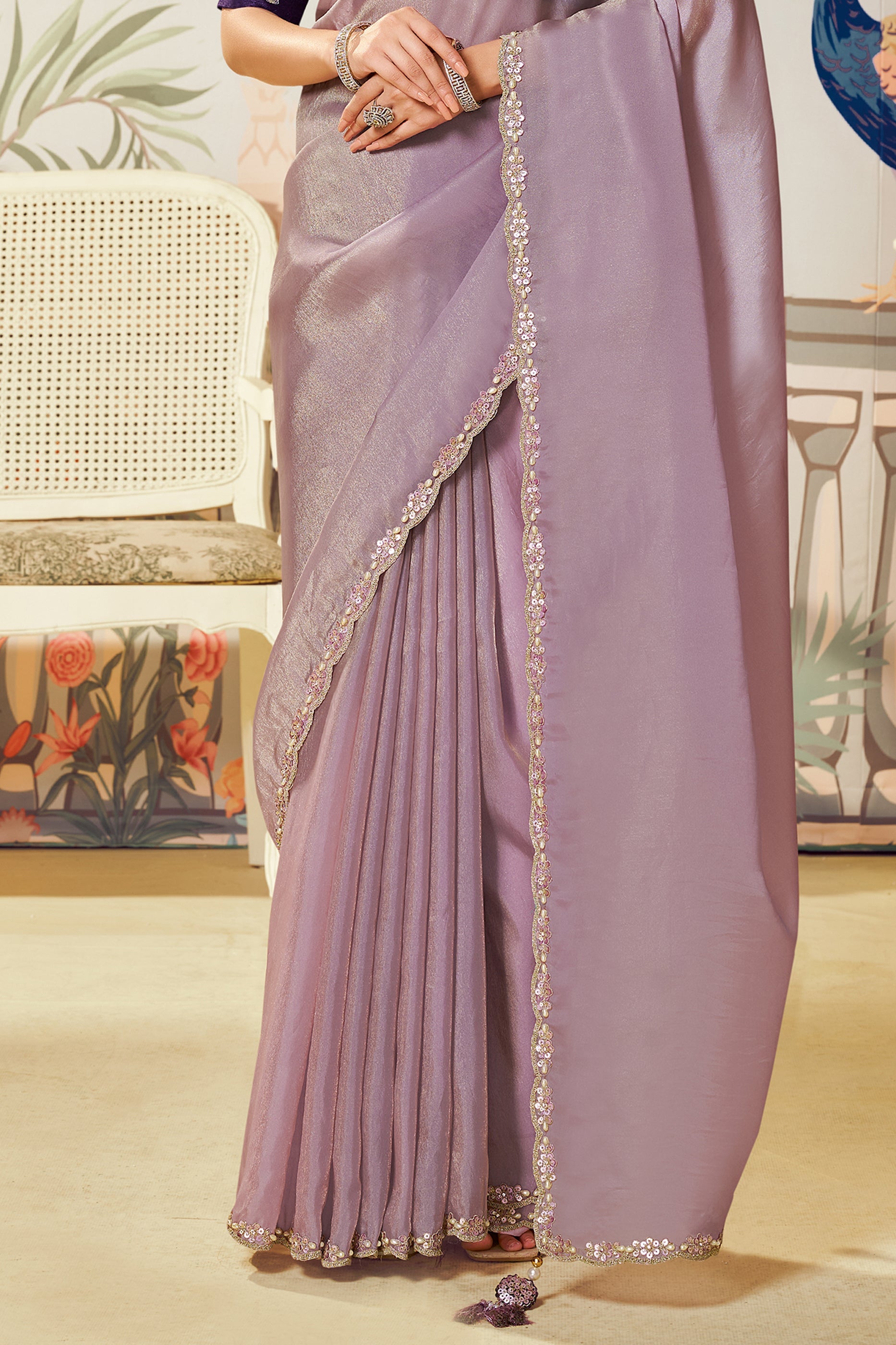 Lavender Embroidered Organza Silk Saree-SAR10472_5_SareeButa.com