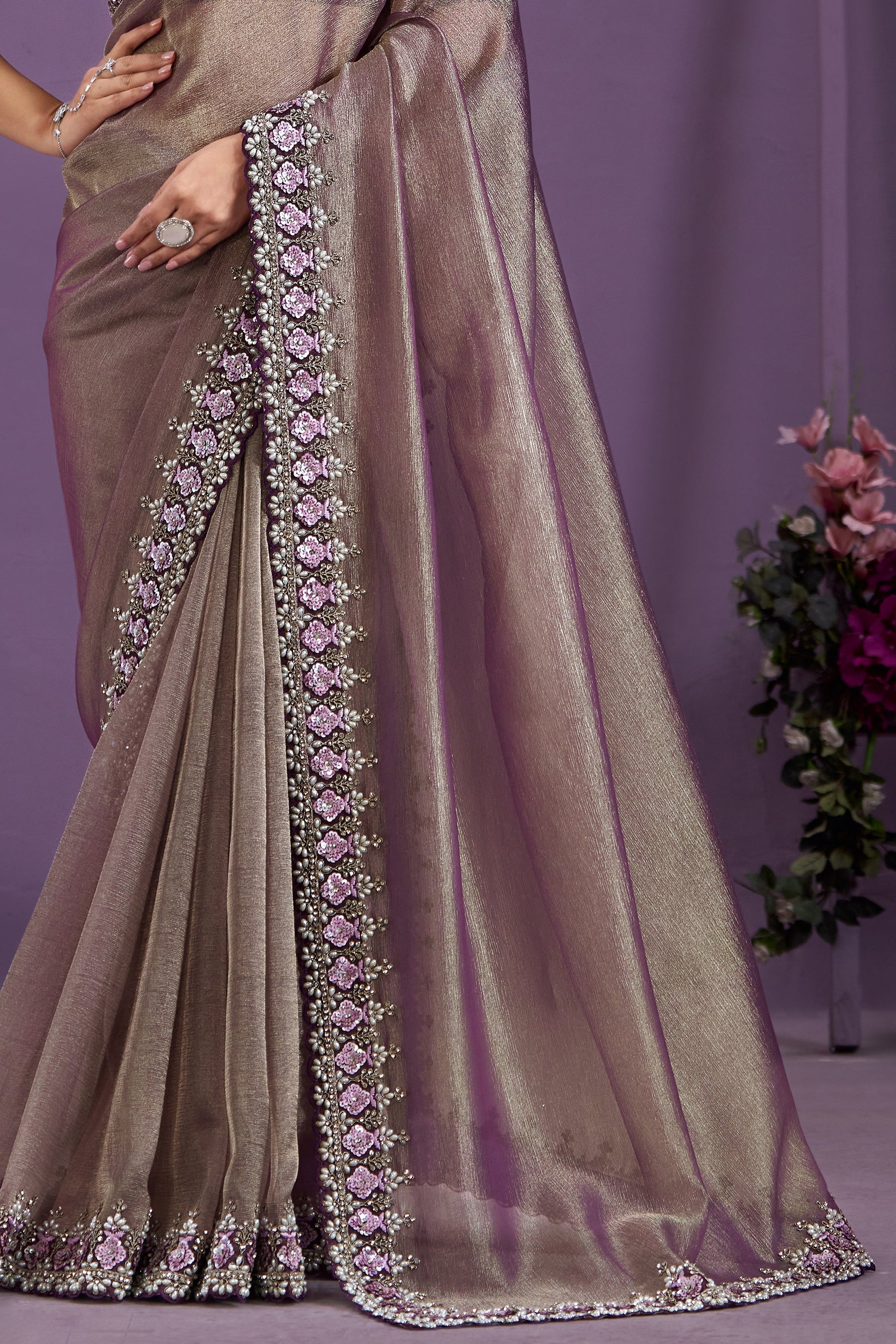 Lavender Embroidered Silk Saree-ZB133354_4_SareeButa.com