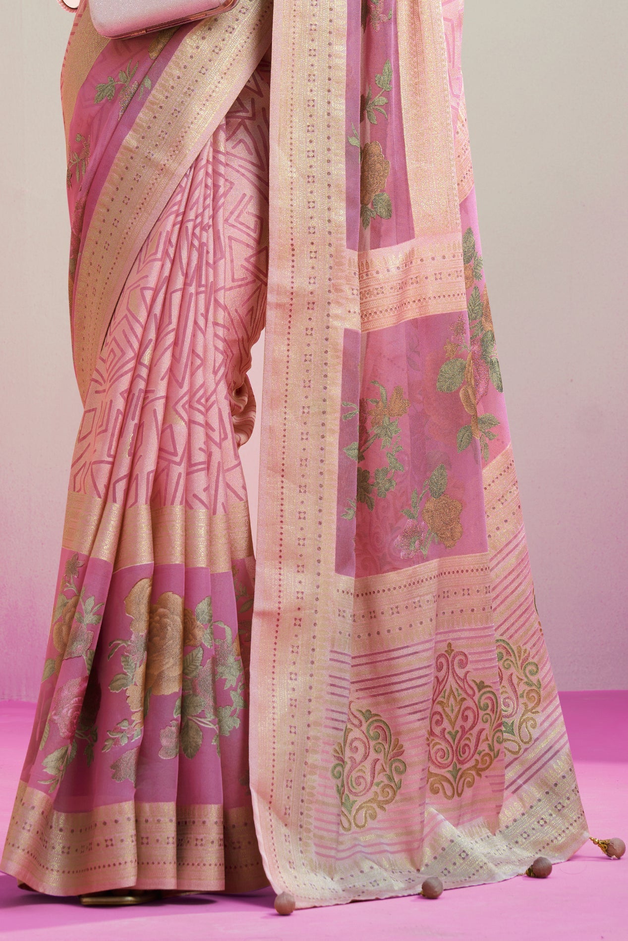 Pink Georgette Brasso Saree-ZB134170_4_SareeButa.com