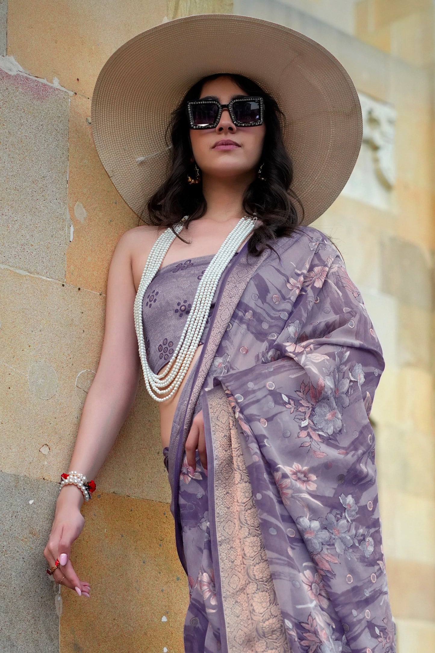 Lavender Georgette Saree-SAR11314_3_SareeButa.com