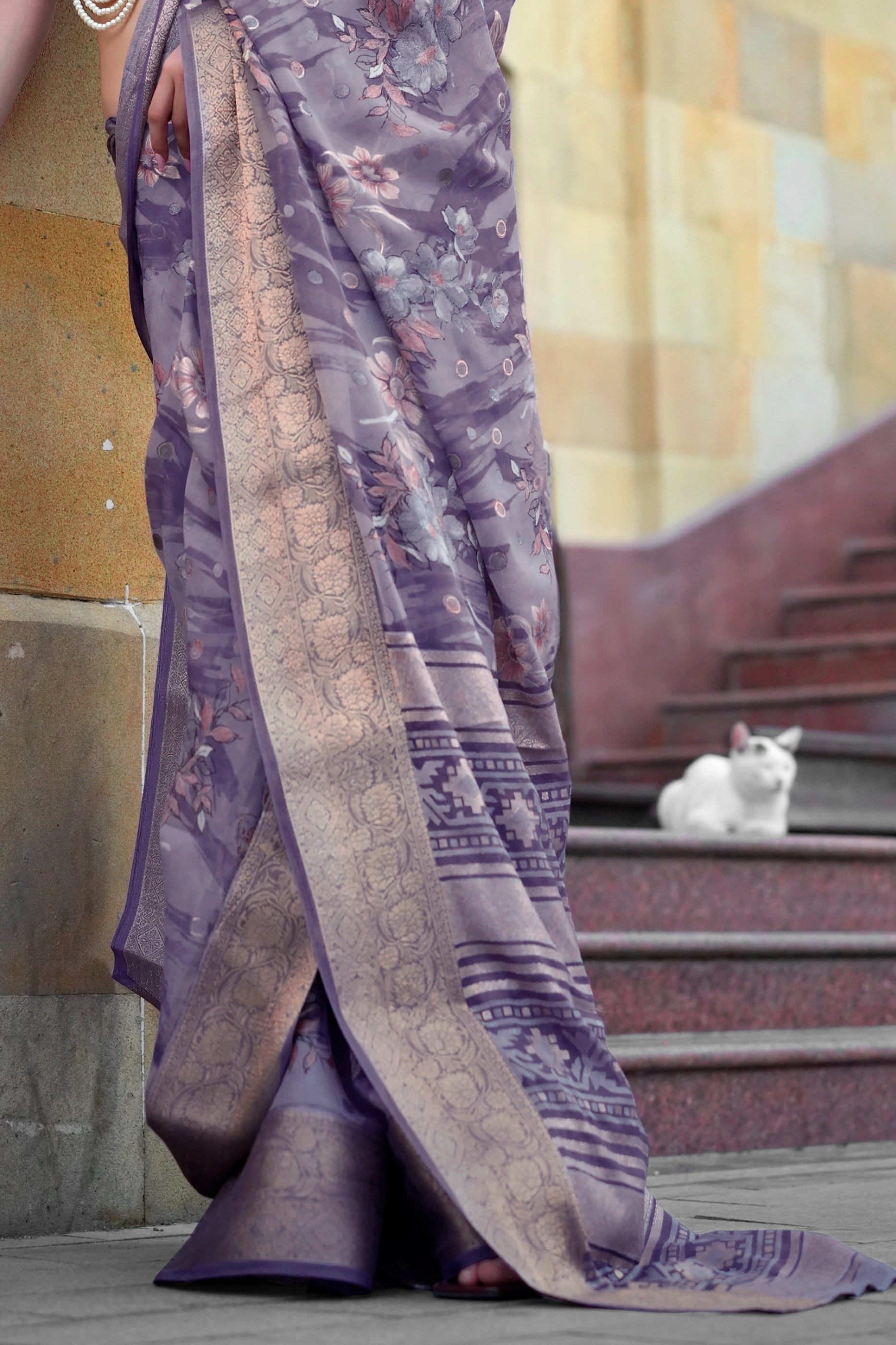 Lavender Georgette Saree-SAR11314_4_SareeButa.com