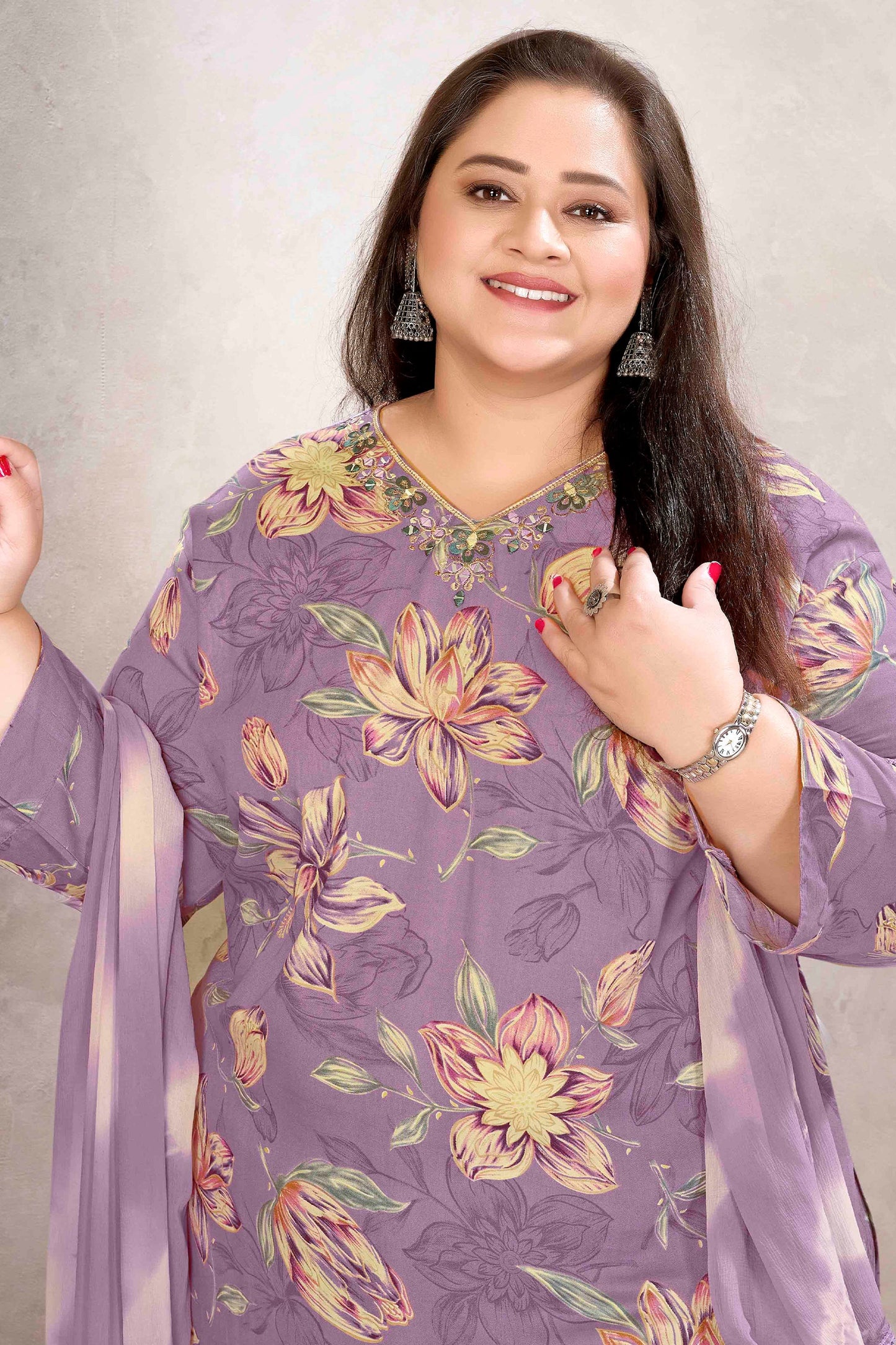 Lavender Readymade Rayon Suit-SAR11773_3_SareeButa.com