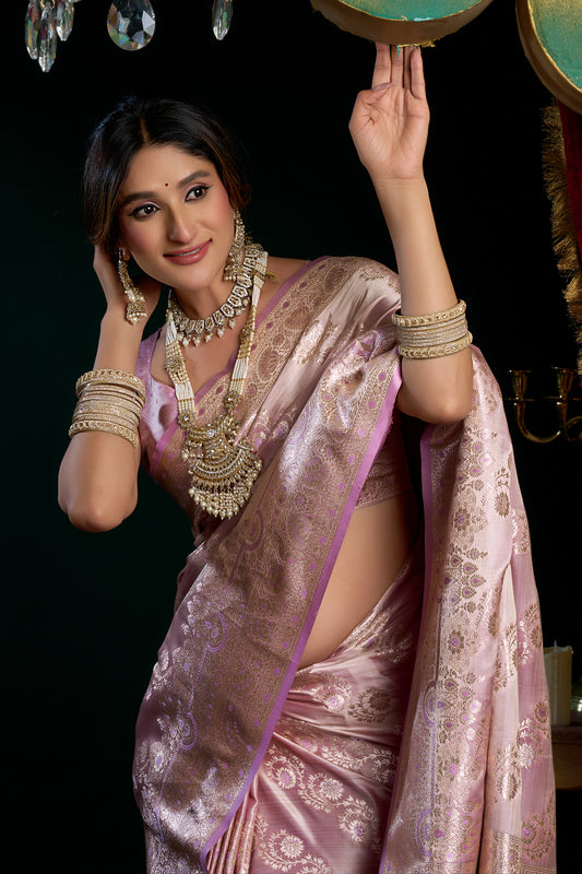 Lavender Woven Satin Silk Saree-SAR12682_2_SareeButa.com