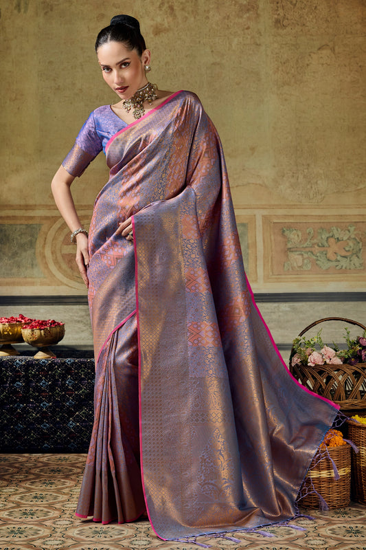Lavender Woven Silk Saree-SAR12918_1_SareeButa.com
