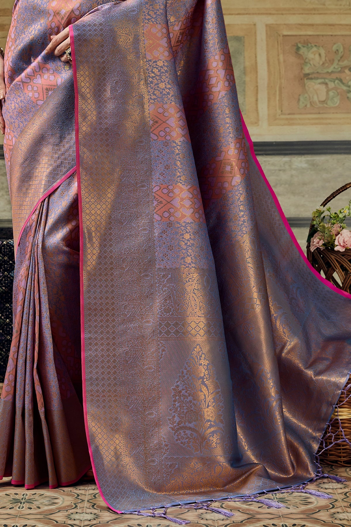 Lavender Woven Silk Saree-SAR12918_6_SareeButa.com