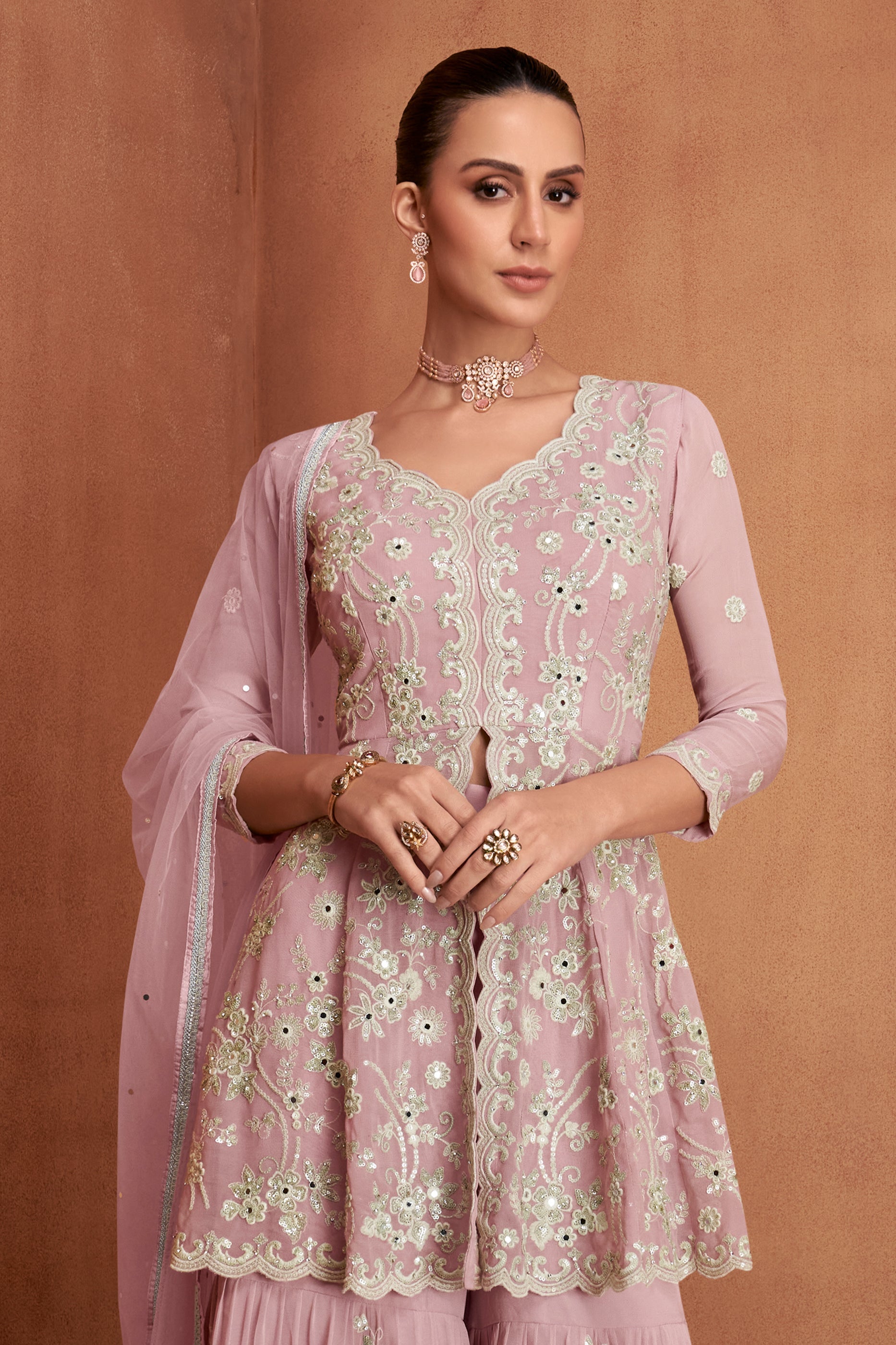 Ligh Pink Readymade Georgette Sharara Suit-SAR12138_3_SareeButa.com