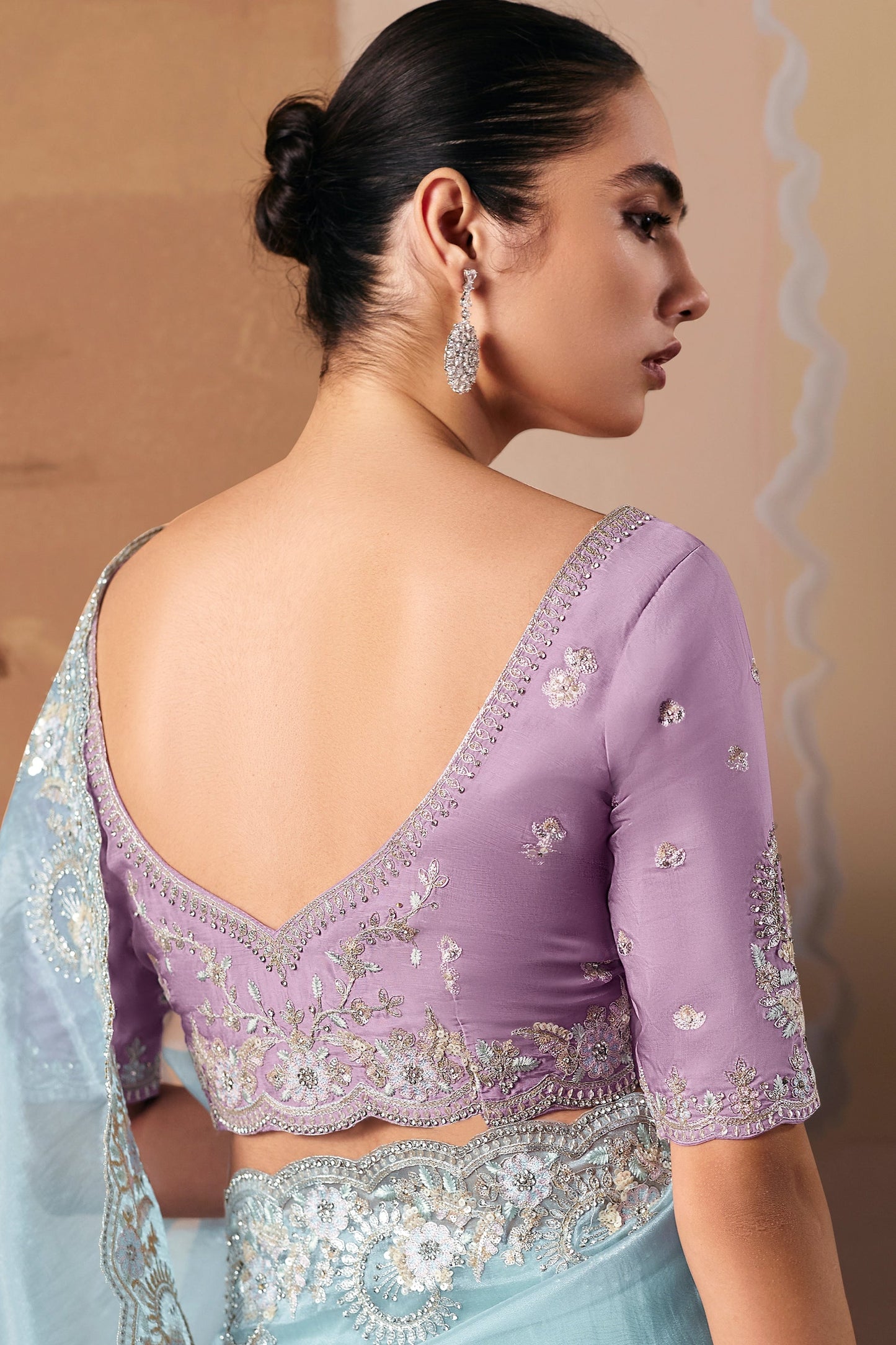Light Blue Embroidered Organza Saree-SAR10554_4_SareeButa.com