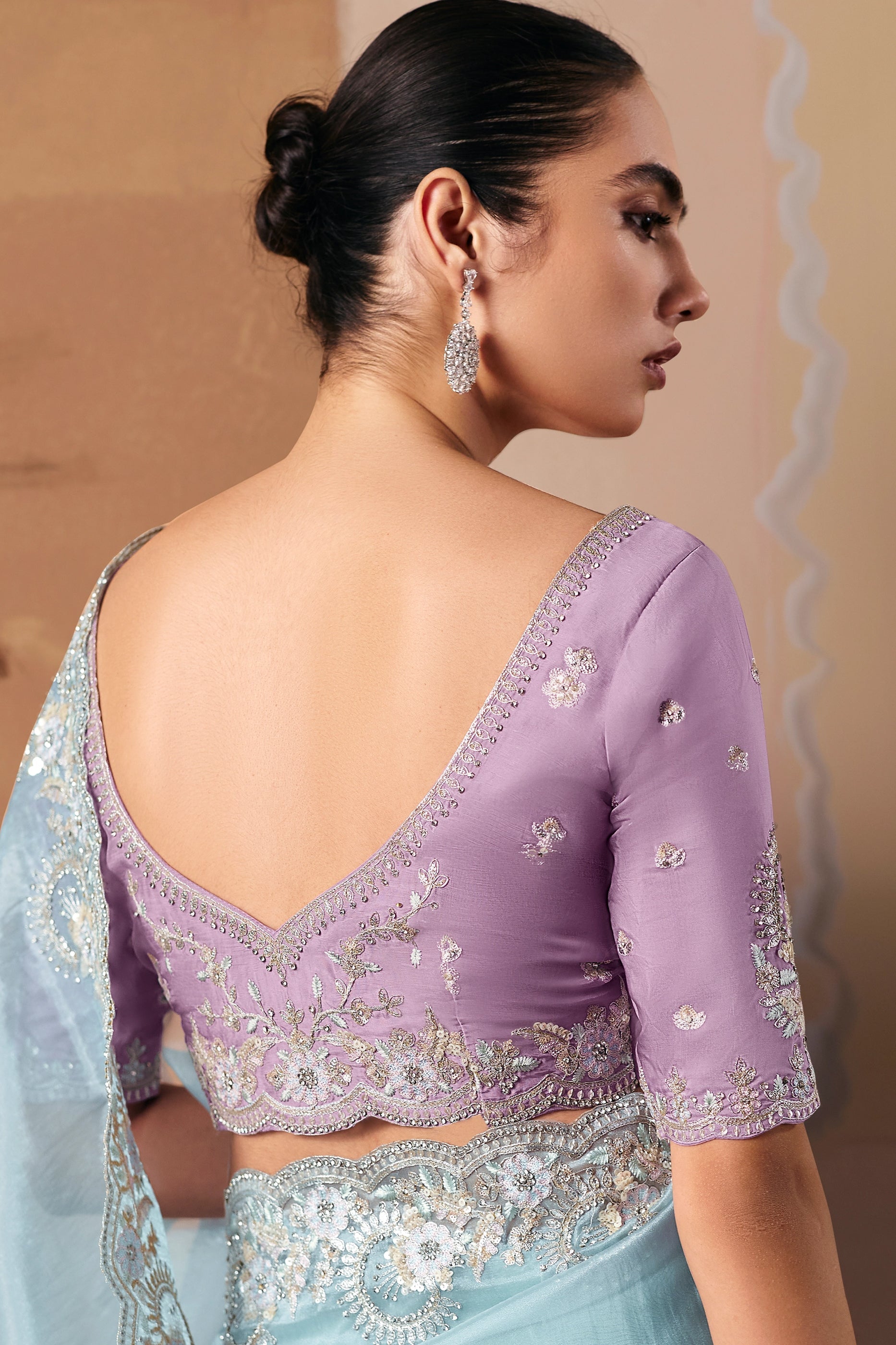 Light Blue Embroidered Organza Saree-SAR10554_4_SareeButa.com
